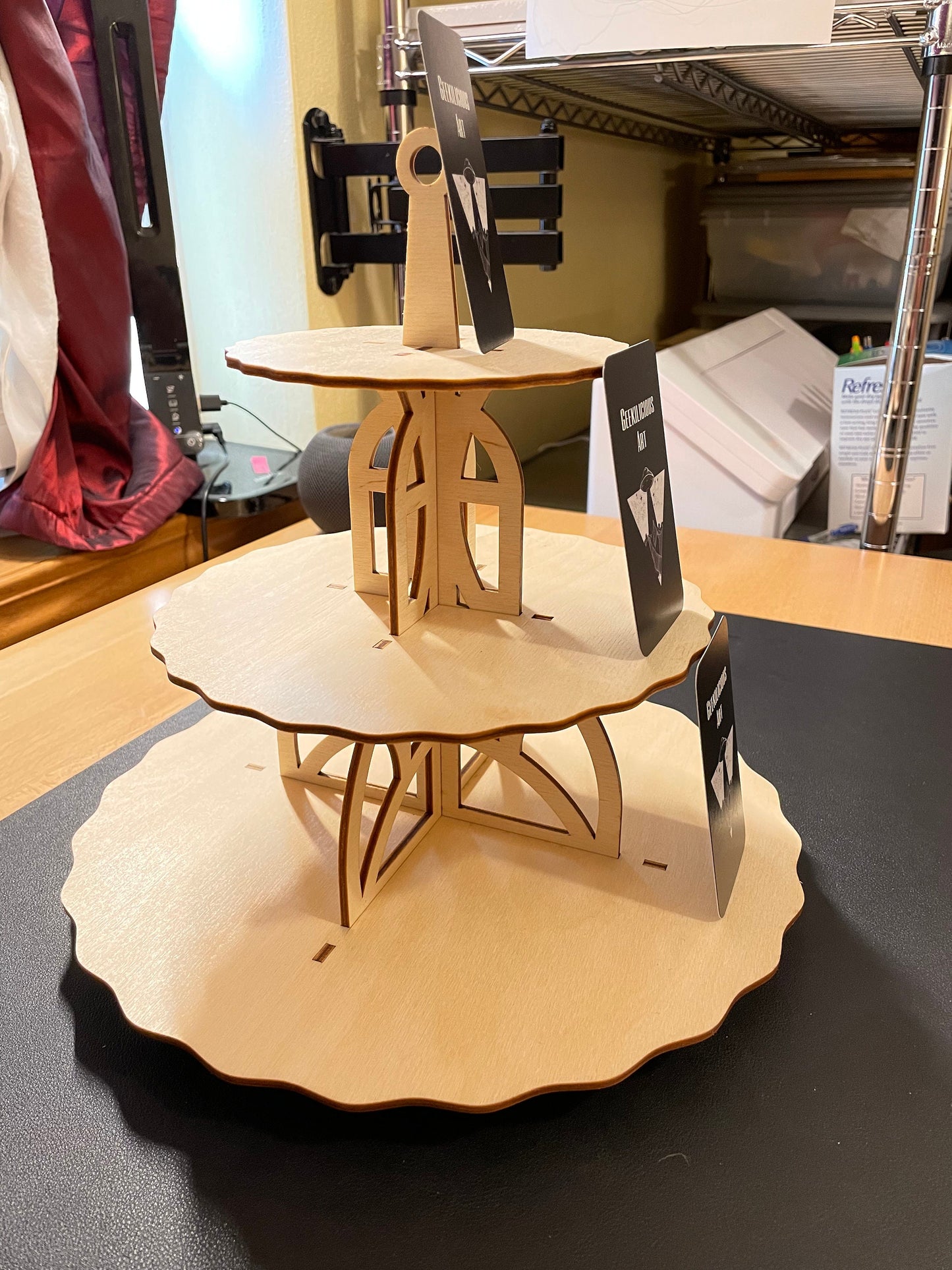 Dessert Display Tower | Completed Size: 10.5 x 10.5 x 10 in | Assembly Required