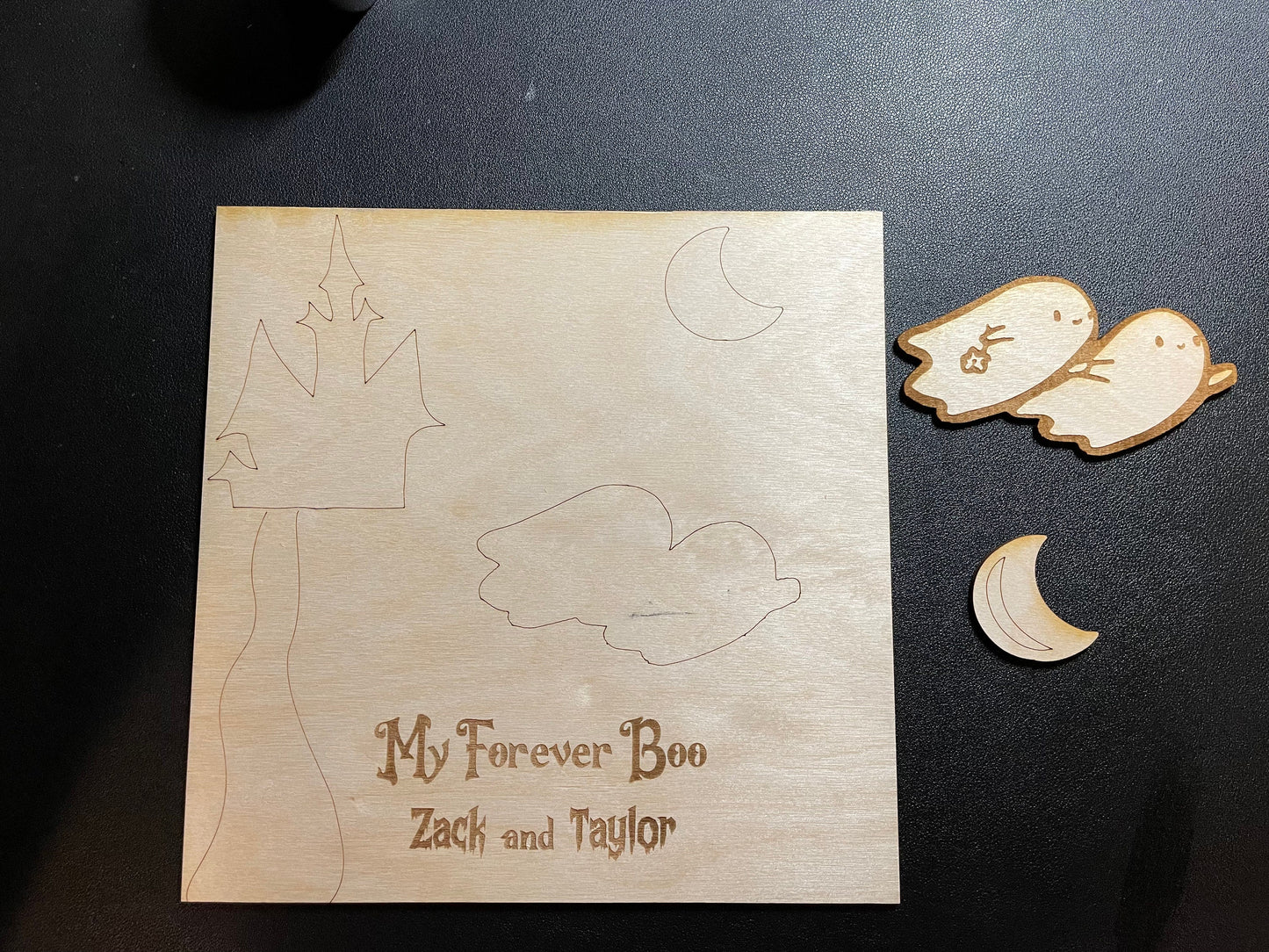 DIY Halloween Decor | Funny And Sweet Decor For Couples | Romantic Gift | Custom Designed | Blank Template (Uncolored)