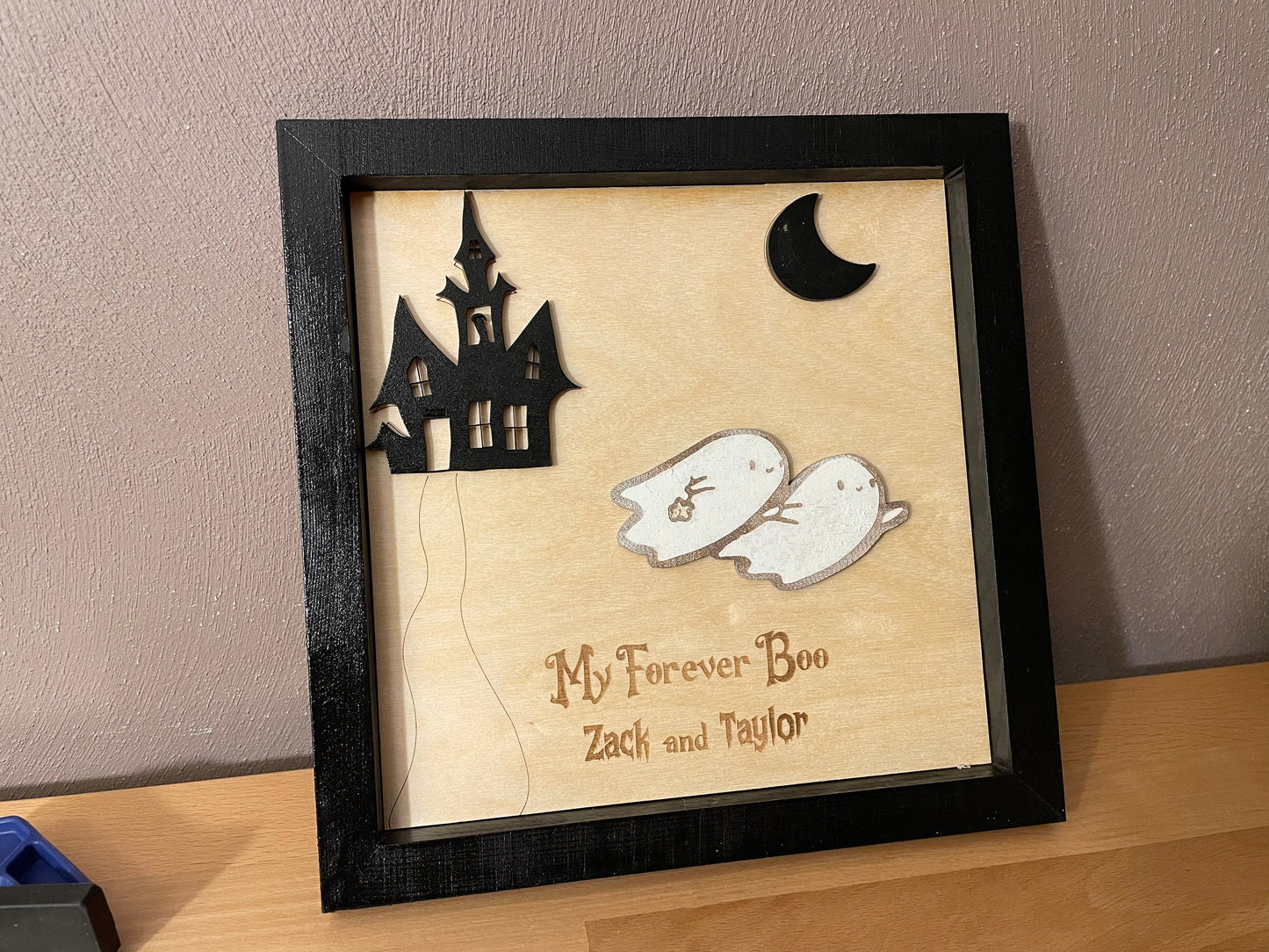 DIY Halloween Decor | Funny And Sweet Decor For Couples | Romantic Gift | Custom Designed | Blank Template (Uncolored)