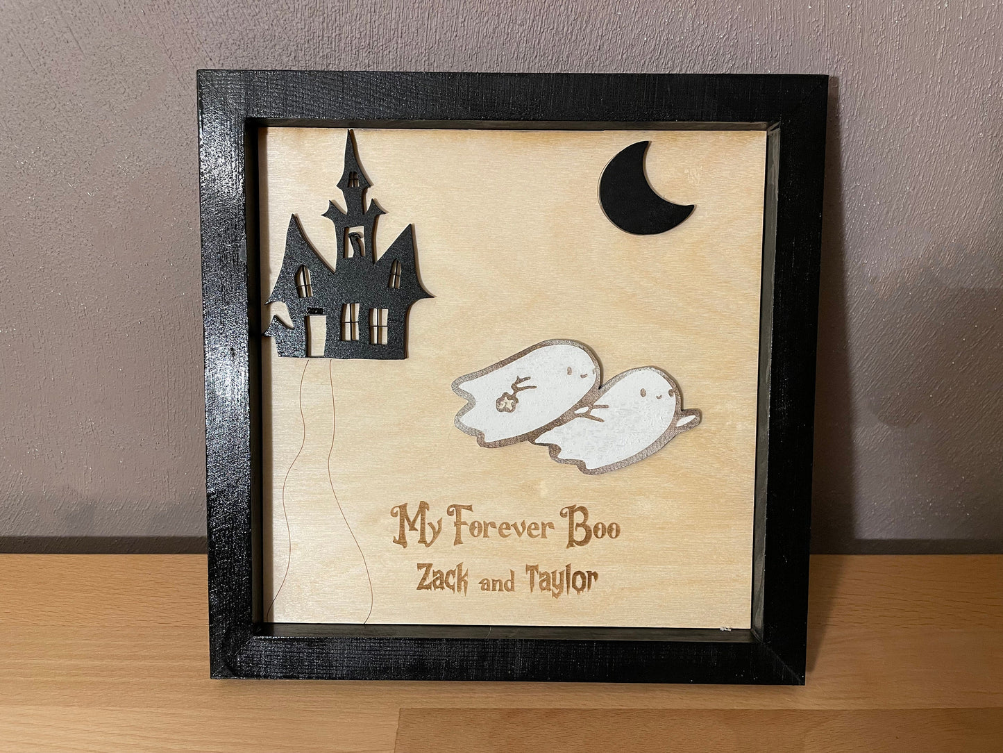 DIY Halloween Decor | Funny And Sweet Decor For Couples | Romantic Gift | Custom Designed | Blank Template (Uncolored)