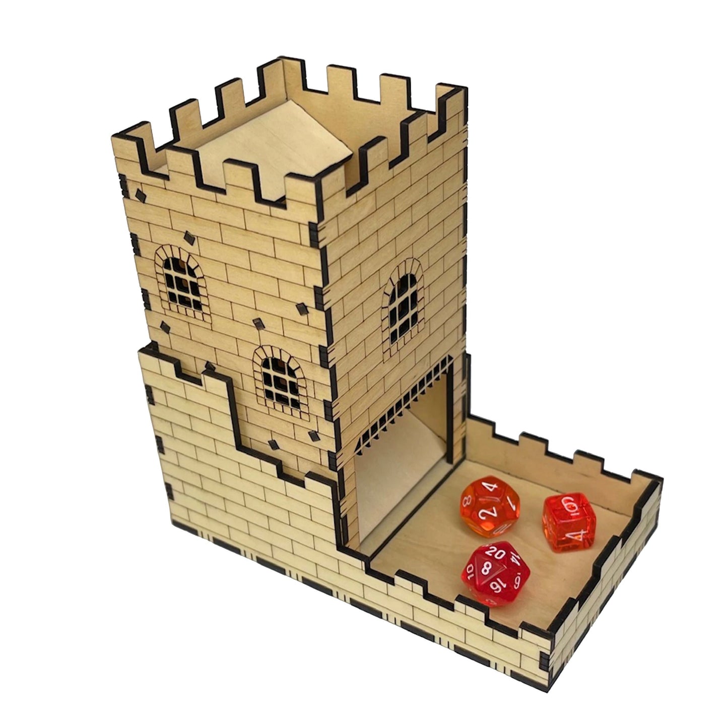 Deluxe Dice Tower | DIY Paint Project | Completed Size: 6.0 x 6.0 x 3.5 in | Board Game Accessory