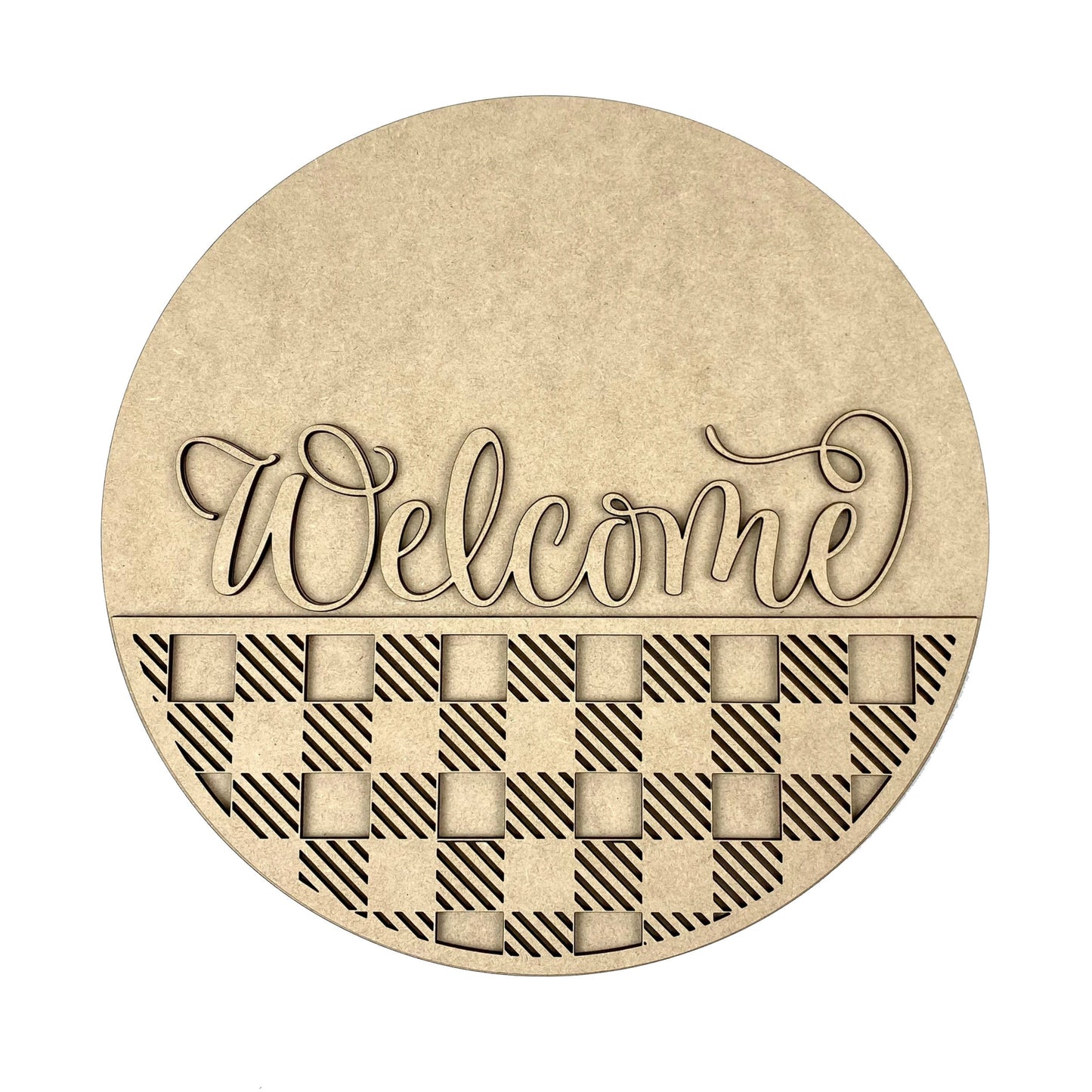 DIY Paint Your Own Welcome Sign | Round Welcome Home | 2-Layer | Do It Yourself | Size: 9 x 9 in | Painting and Assembly Required