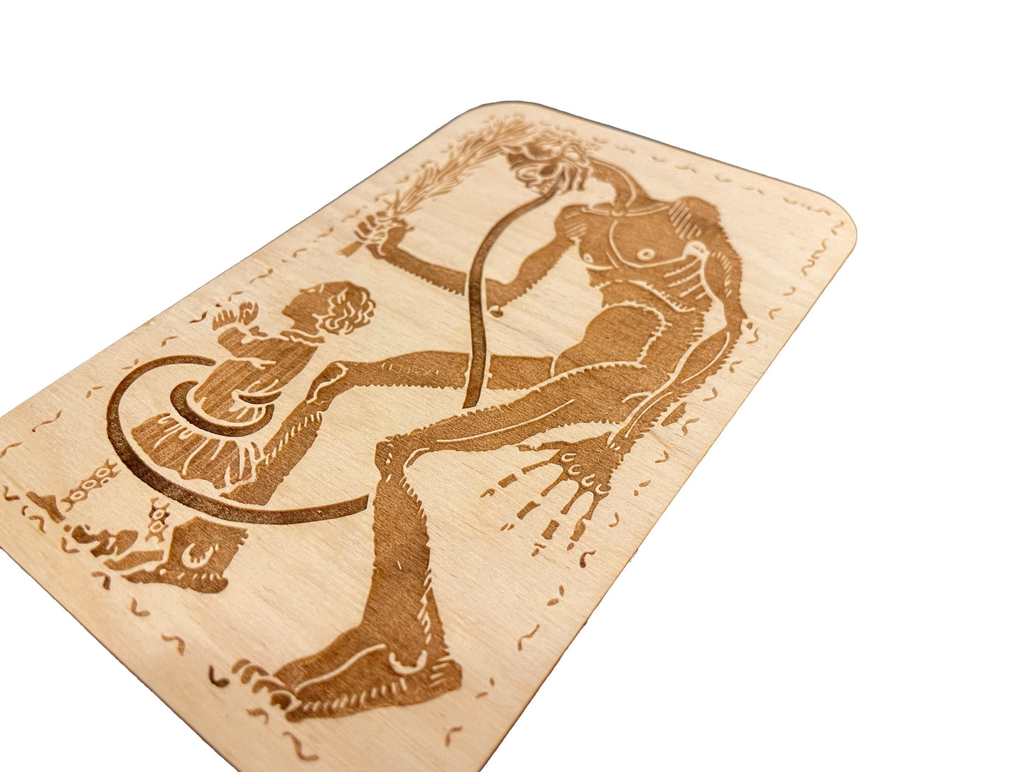 Merry Christmas From Krampus | Christmas Wood Card