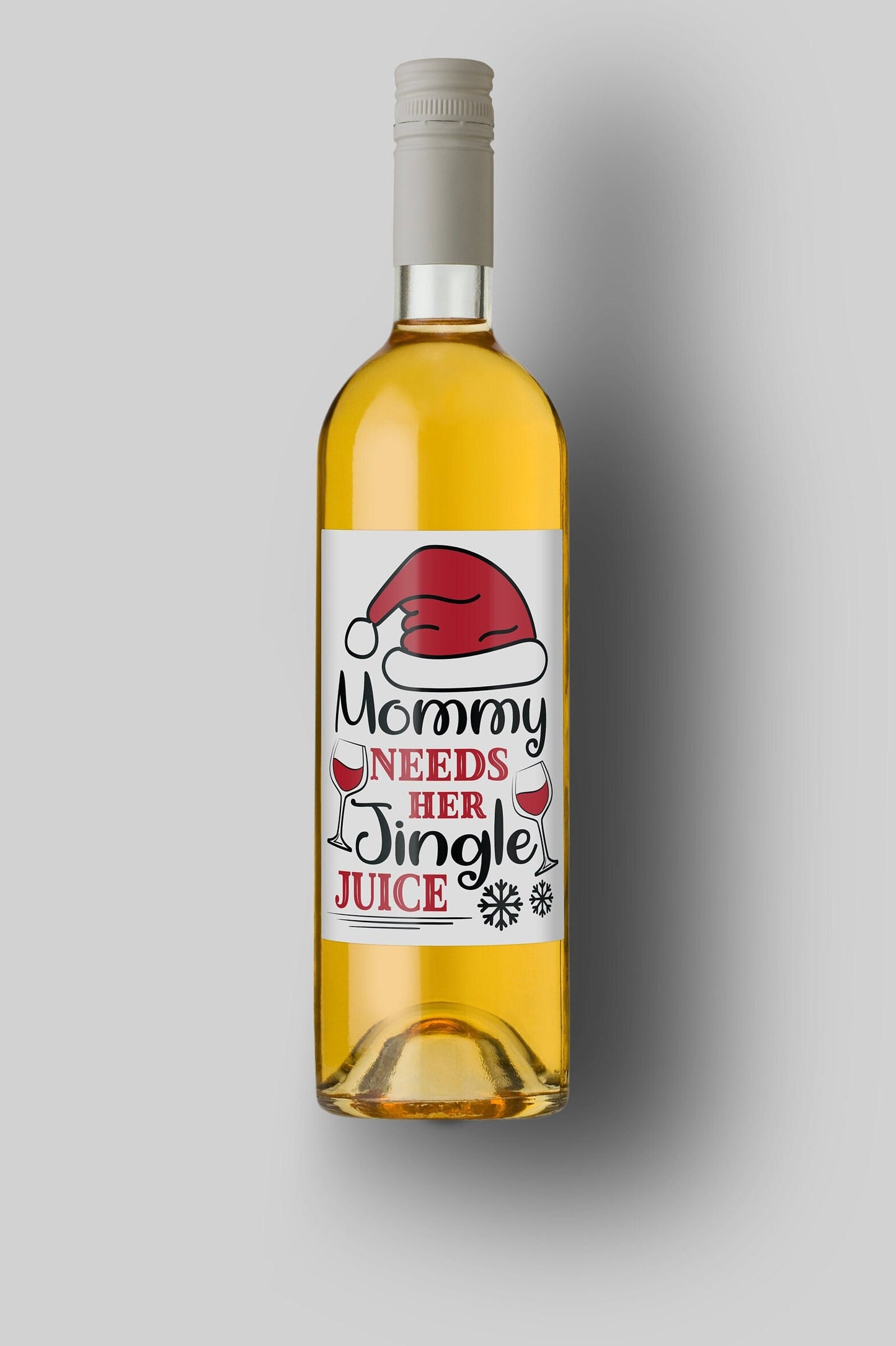 Mommy Needs Her Jingle Juice | Custom Bottle Labels | Personalized Bottle | Christmas Holidays Label