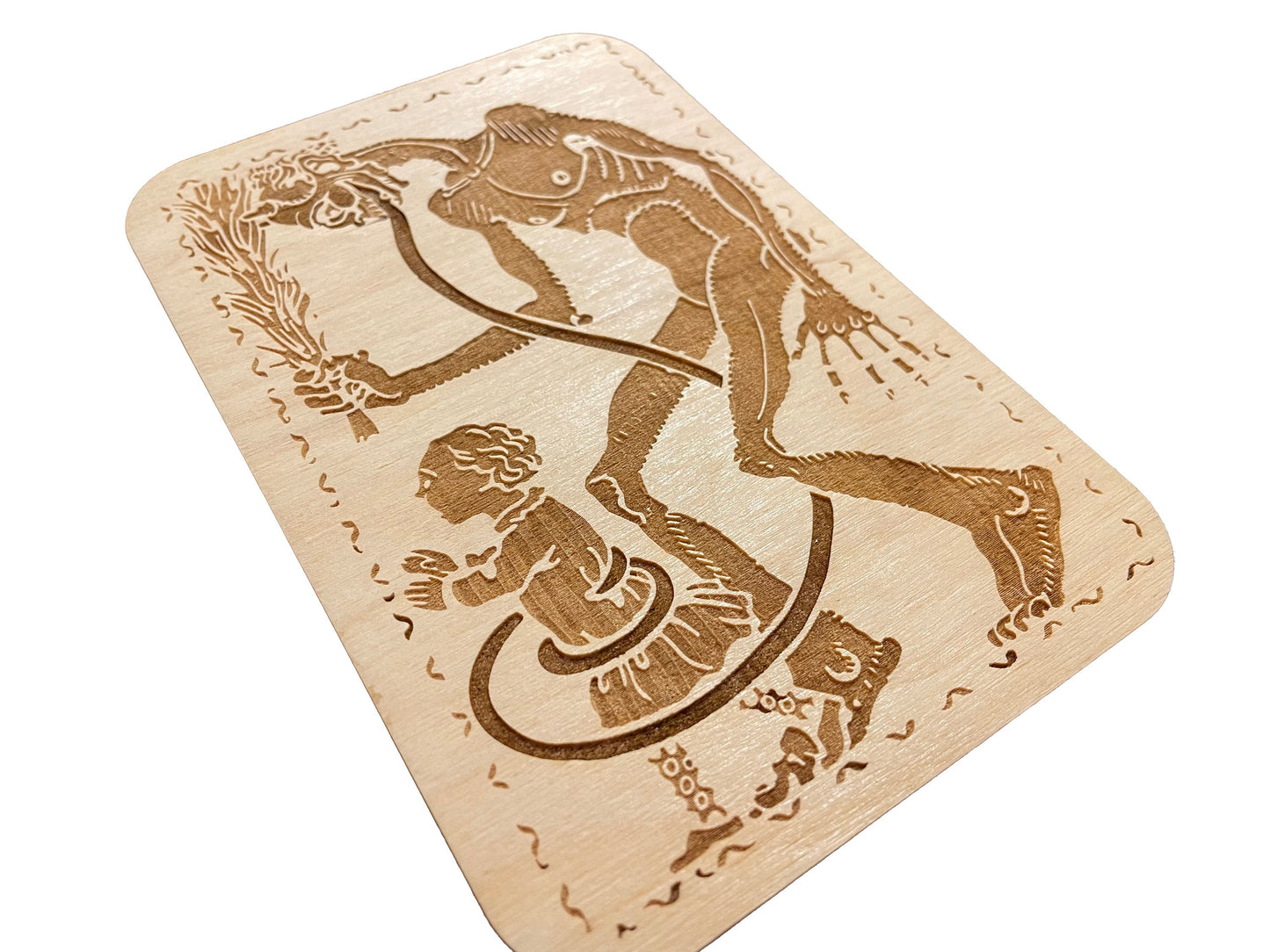 Merry Christmas From Krampus | Christmas Wood Card