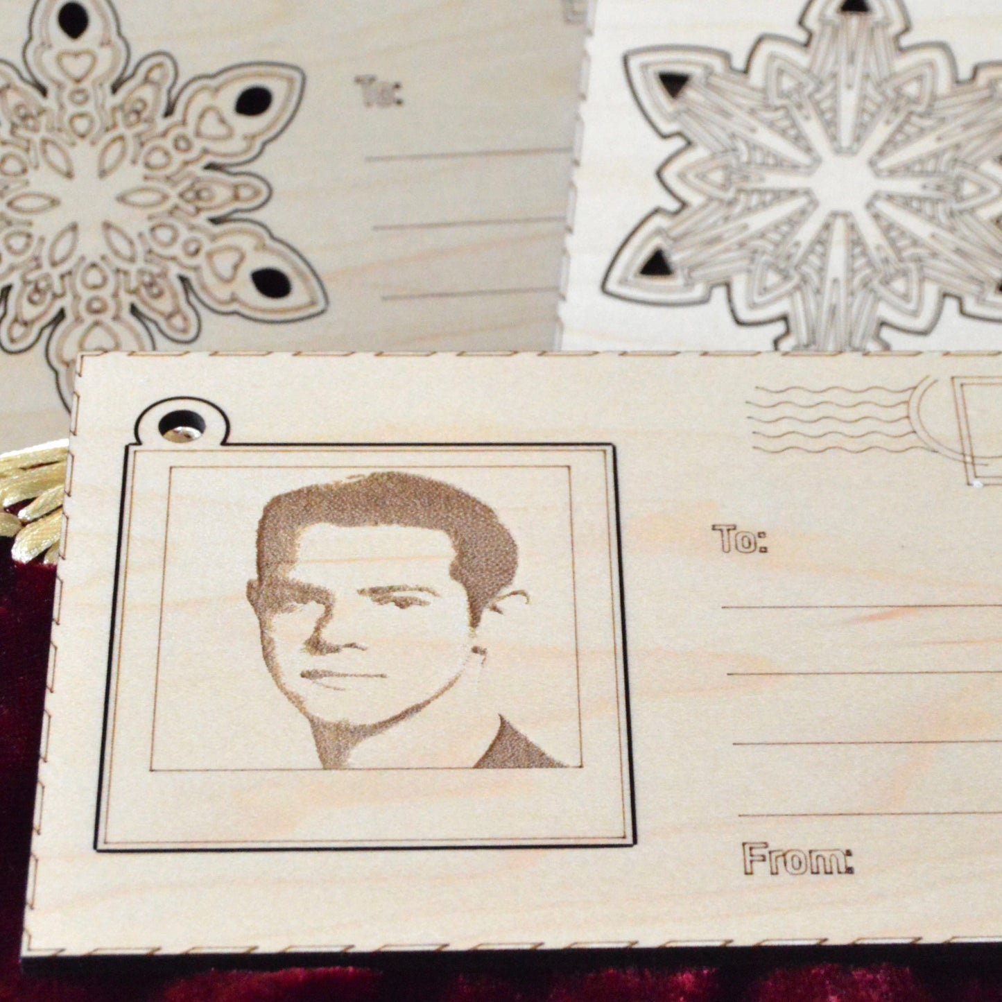 Pop-out Ornaments Postcard Set | Gift | Present Tag | Christmas Tree Ornament