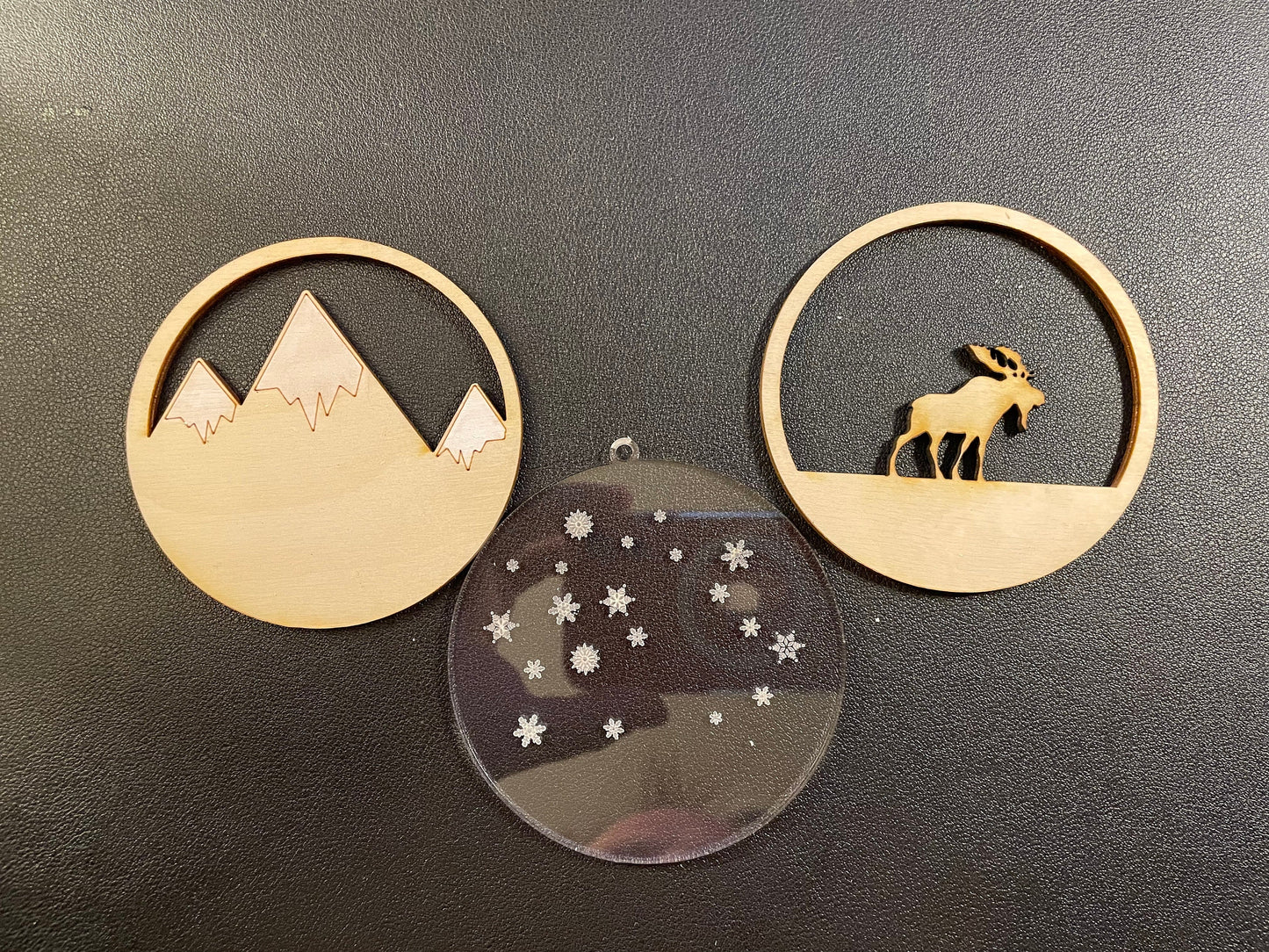 Moose Traveling Across The Mountains | DIY Paint | Gift | Present Tag | Christmas Tree Ornament