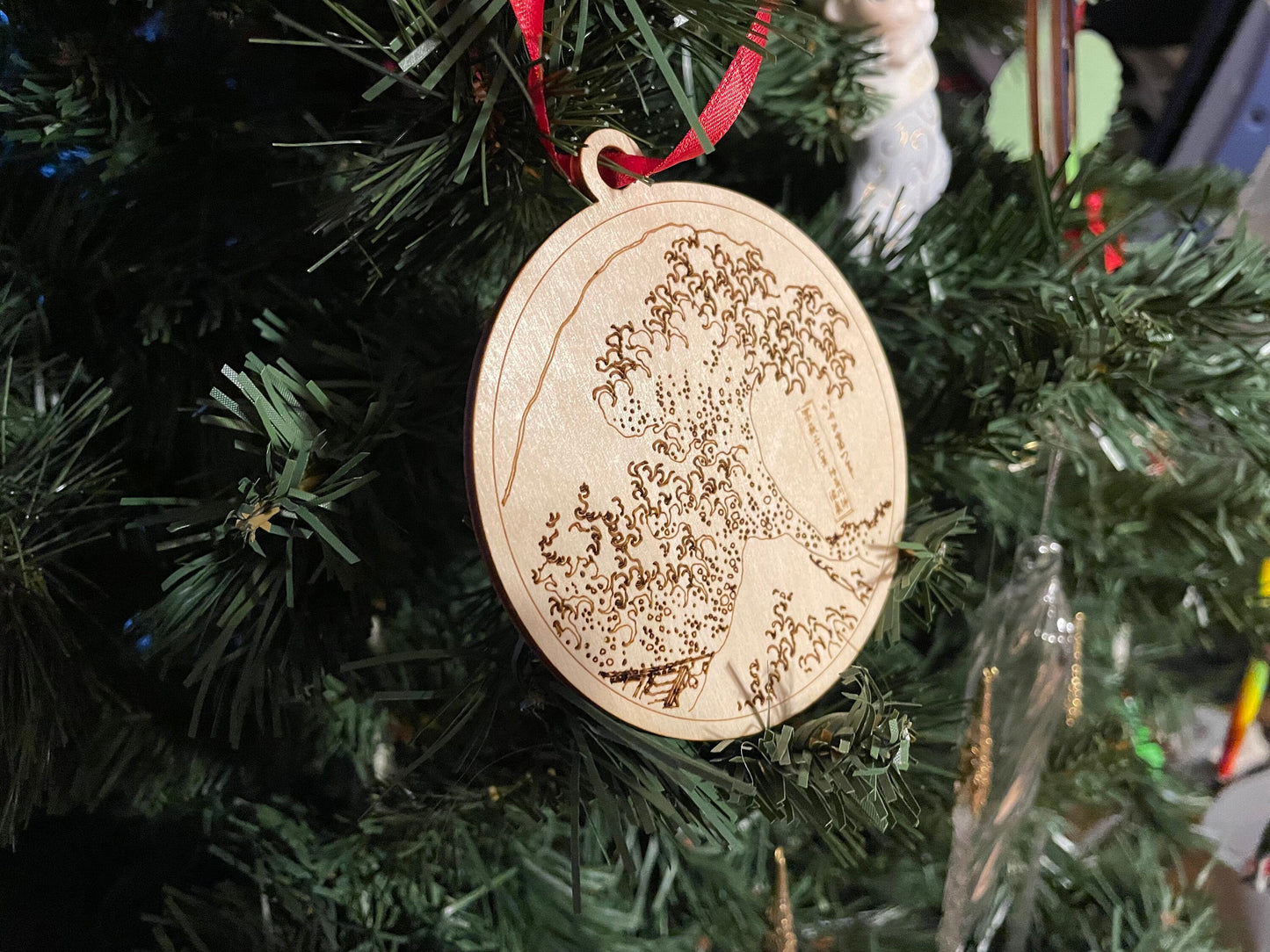 The Great Wave Off Kanazawa | Japanese | Ukiyo-e | Hokusai | Tsunami | Gift | Christmas Tree