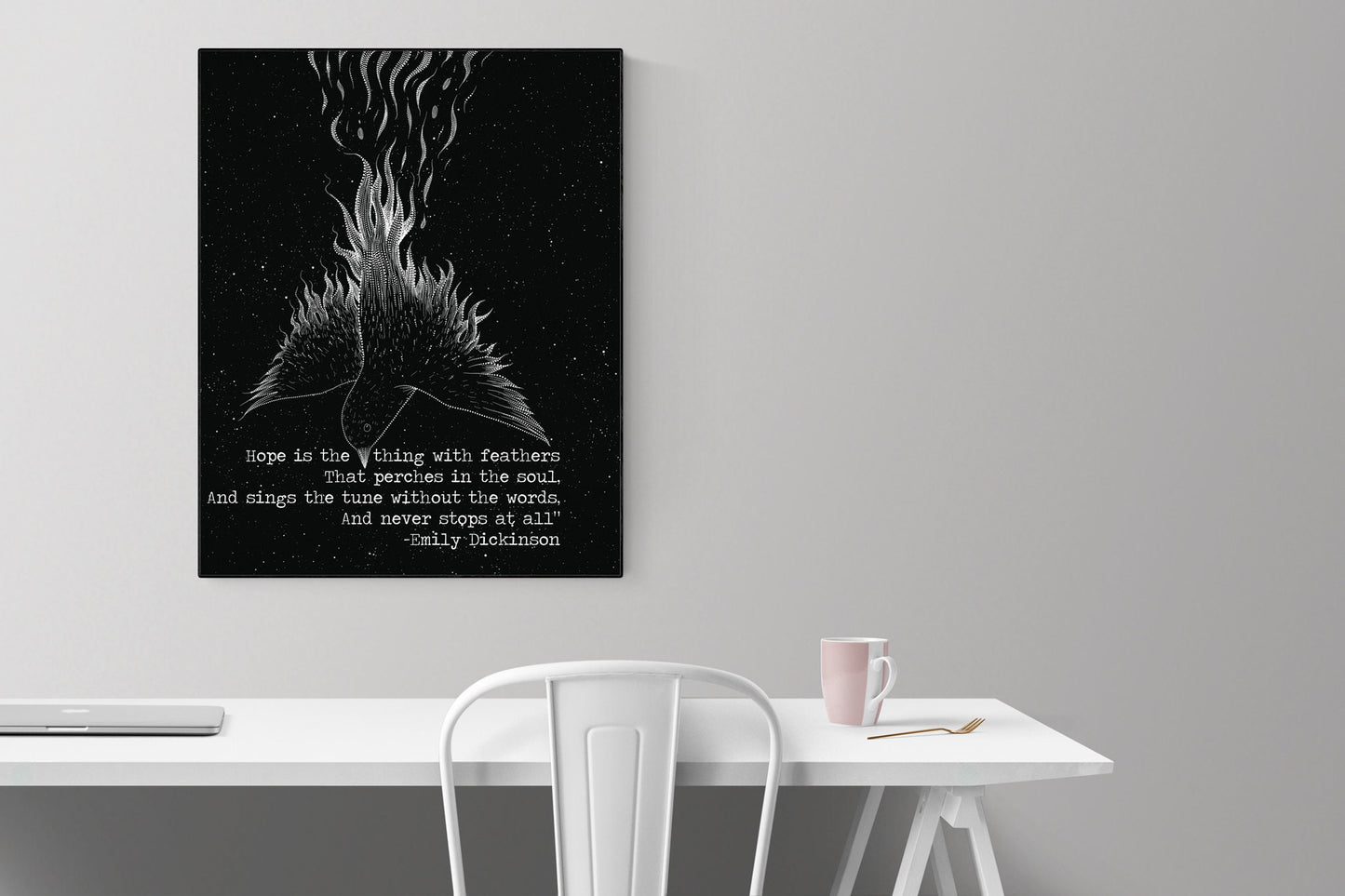 Hope Is The Thing With Feathers | Emily Dickinson | Poetry | Art Print