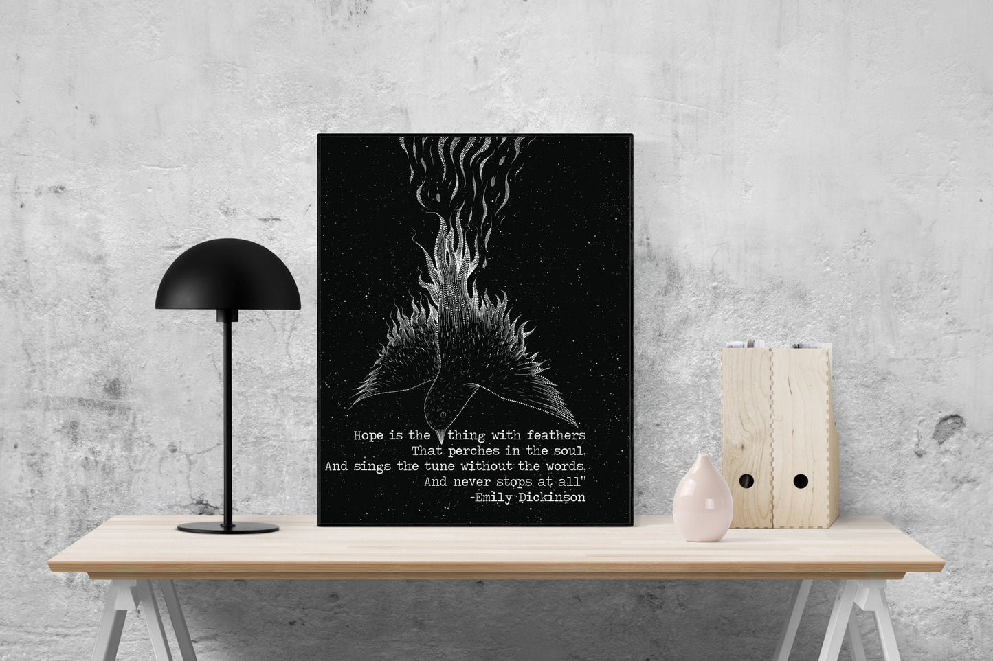 Hope Is The Thing With Feathers | Emily Dickinson | Poetry | Art Print