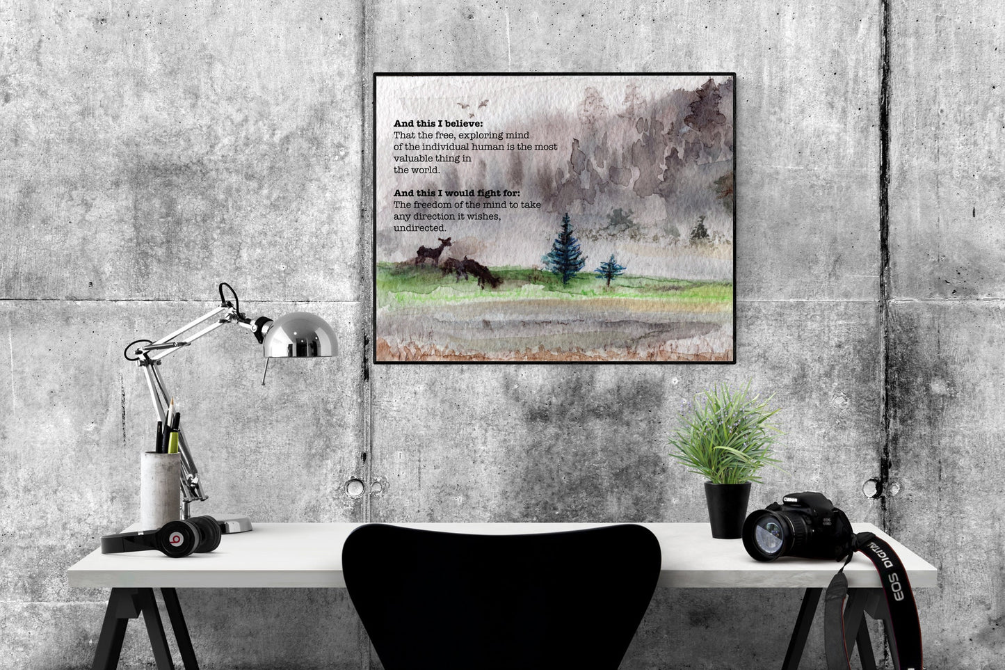 And This I Believe | And This I Would Fight For | East Of Eden | John Steinbeck | Art Print