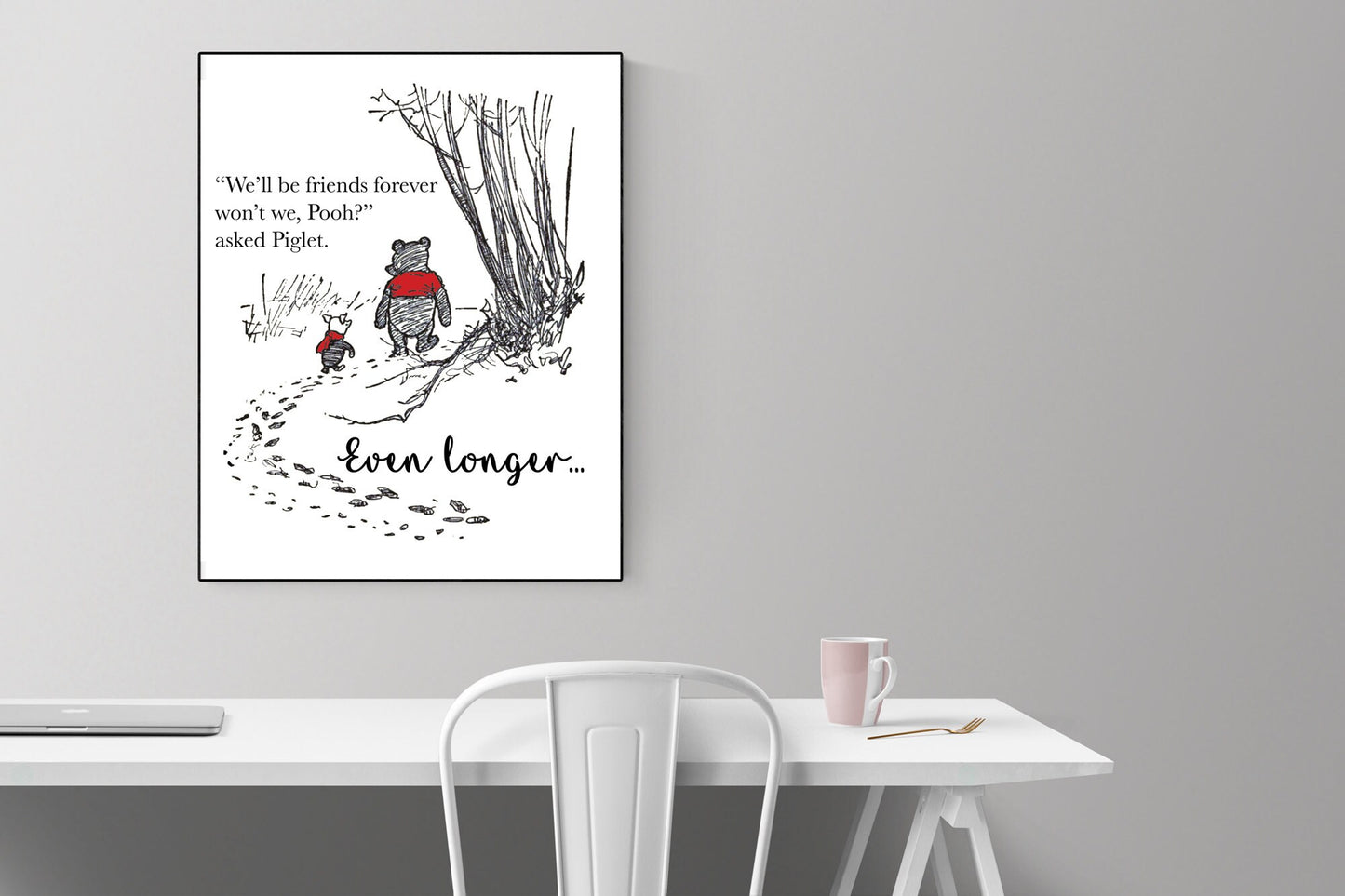 We'll Be Friends Forever | Winnie the Pooh | AA Milne | Art Print