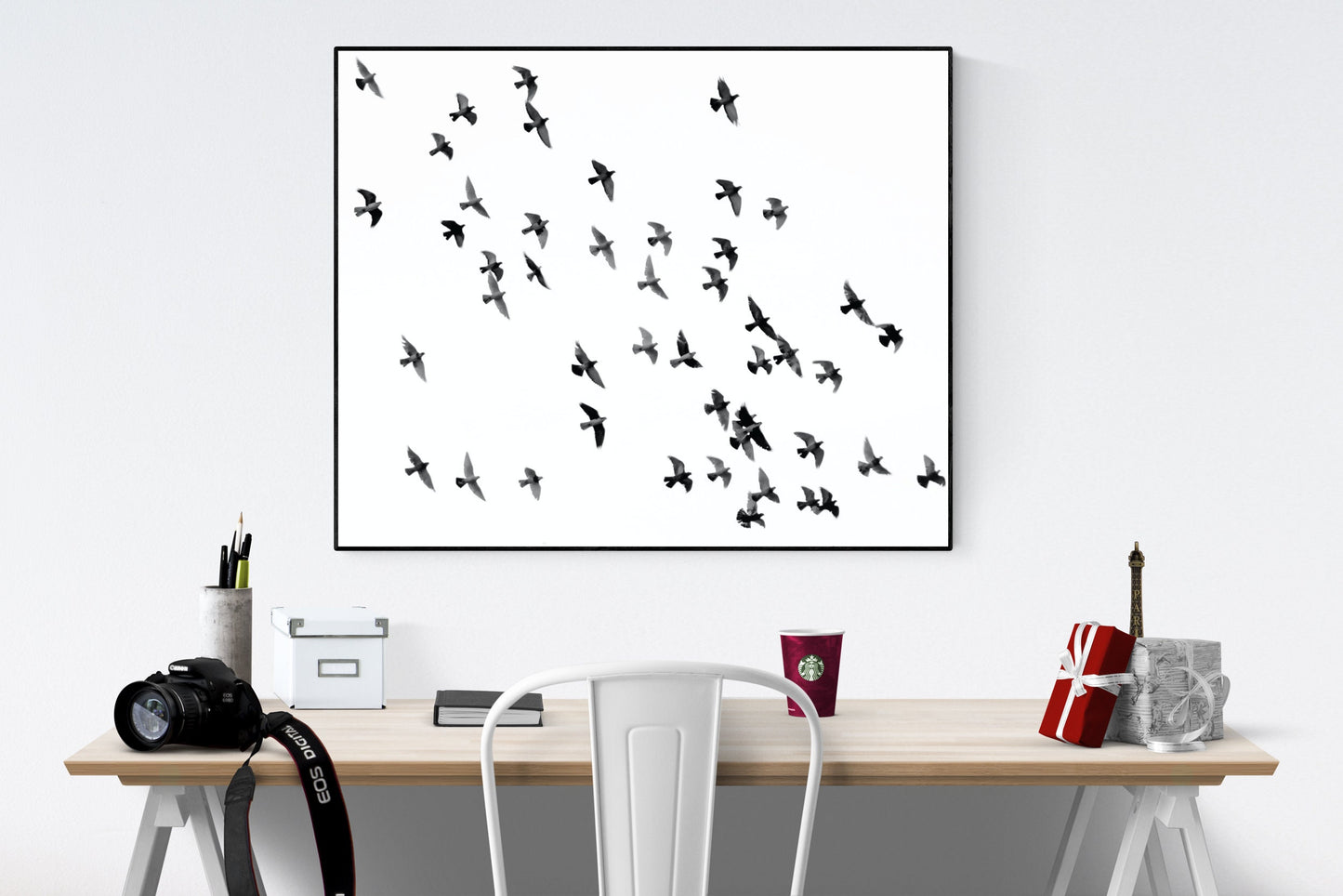 Birds In Flight | Abstract Nature | Art Print