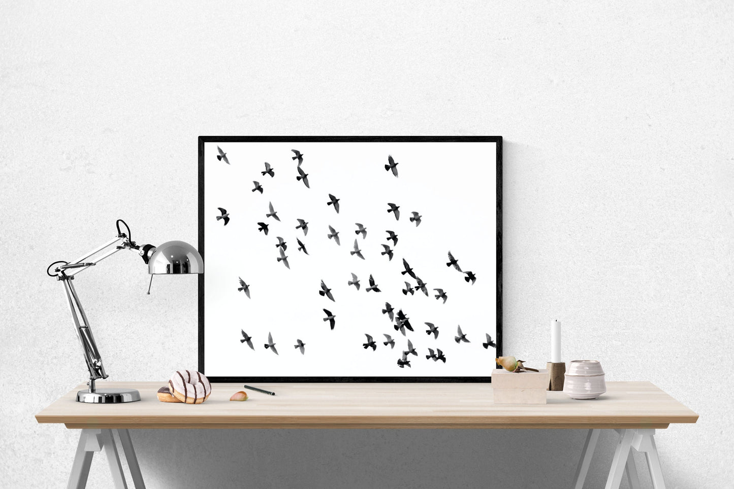 Birds In Flight | Abstract Nature | Art Print