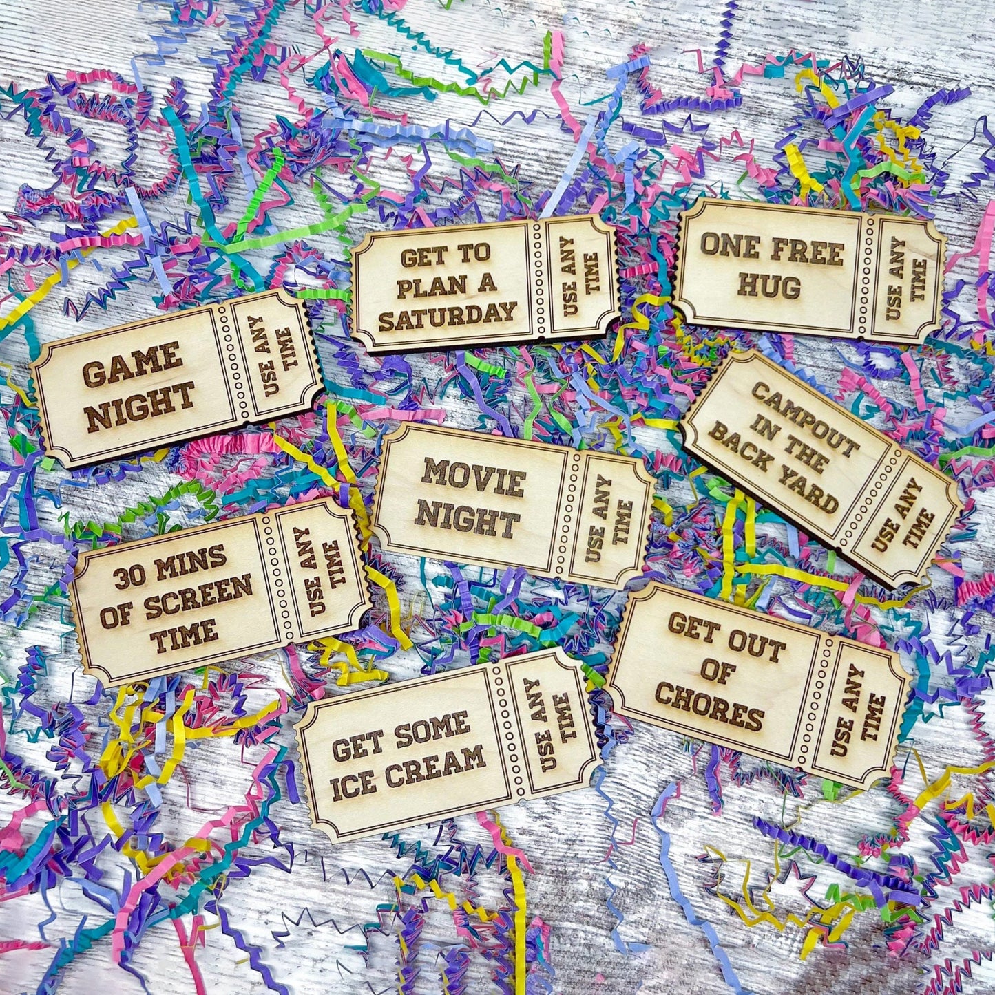 Family Tickets | Party Favors | Set of 9