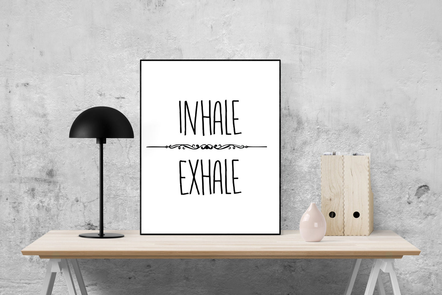 Inhale | Exhale | Home Artwork Decor | Country Farmhouse | Typography | Art Print