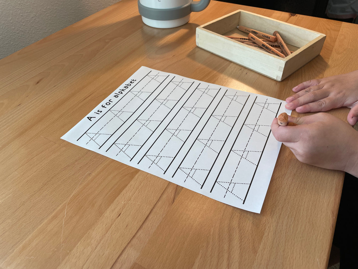 Digital Download | H Is For Hello | Primary Letter | Practice Writing Alphabet | Single Page PDF File | Print As Many As You Need