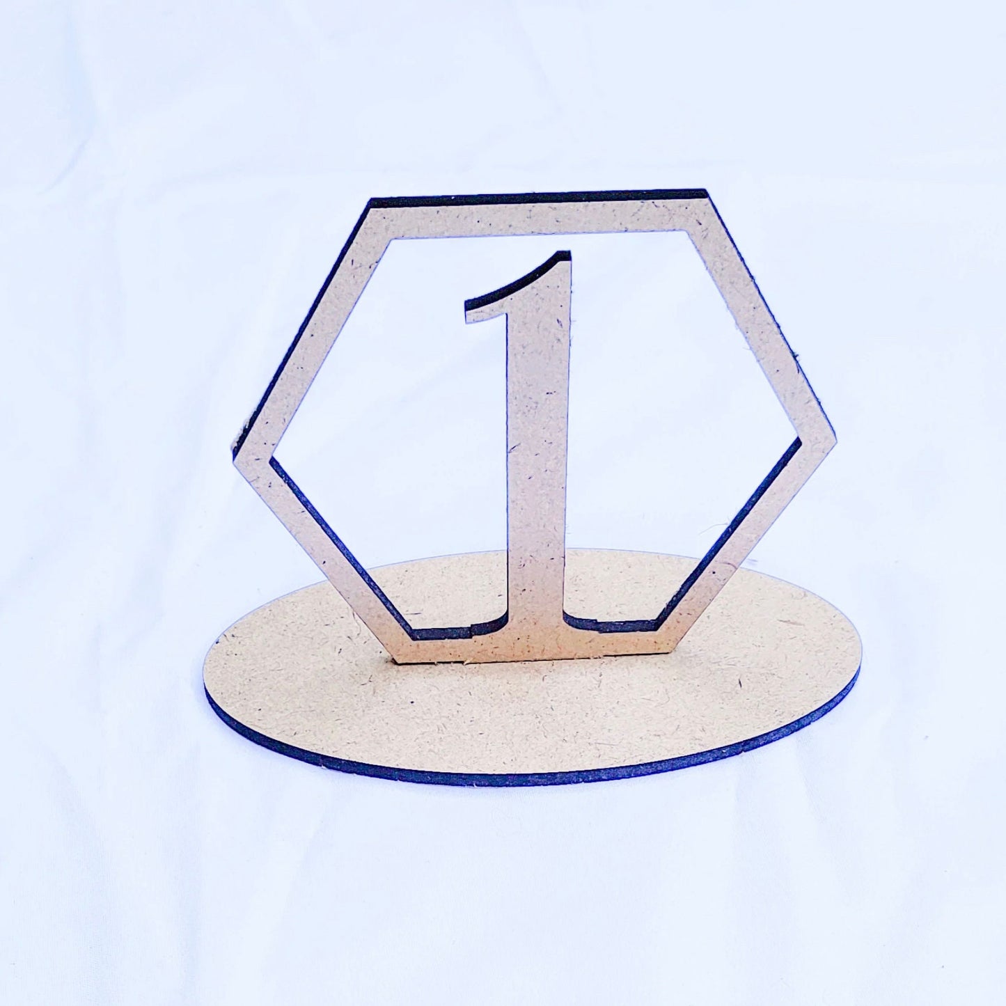 Table Numbers with Stands | Oval Base | Made of Wood | Requires Painting