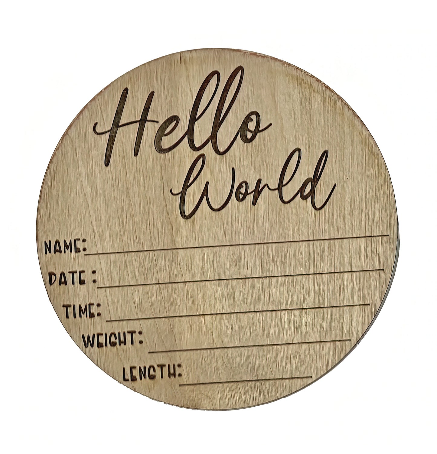 Baby Birth Announcement | Free Personalization | Gift | Infant Photography Prop | Wood