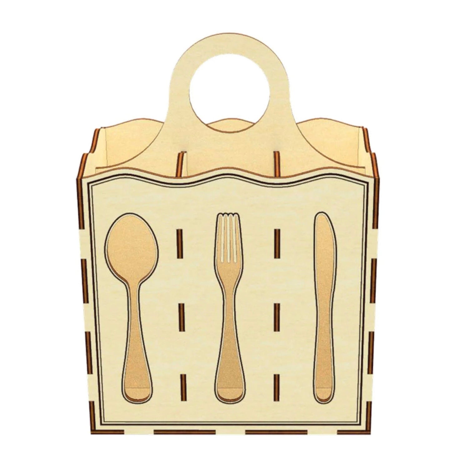 Bon Appetit | Cutlery Carrying Box | Wood | DIY | Assembly Required