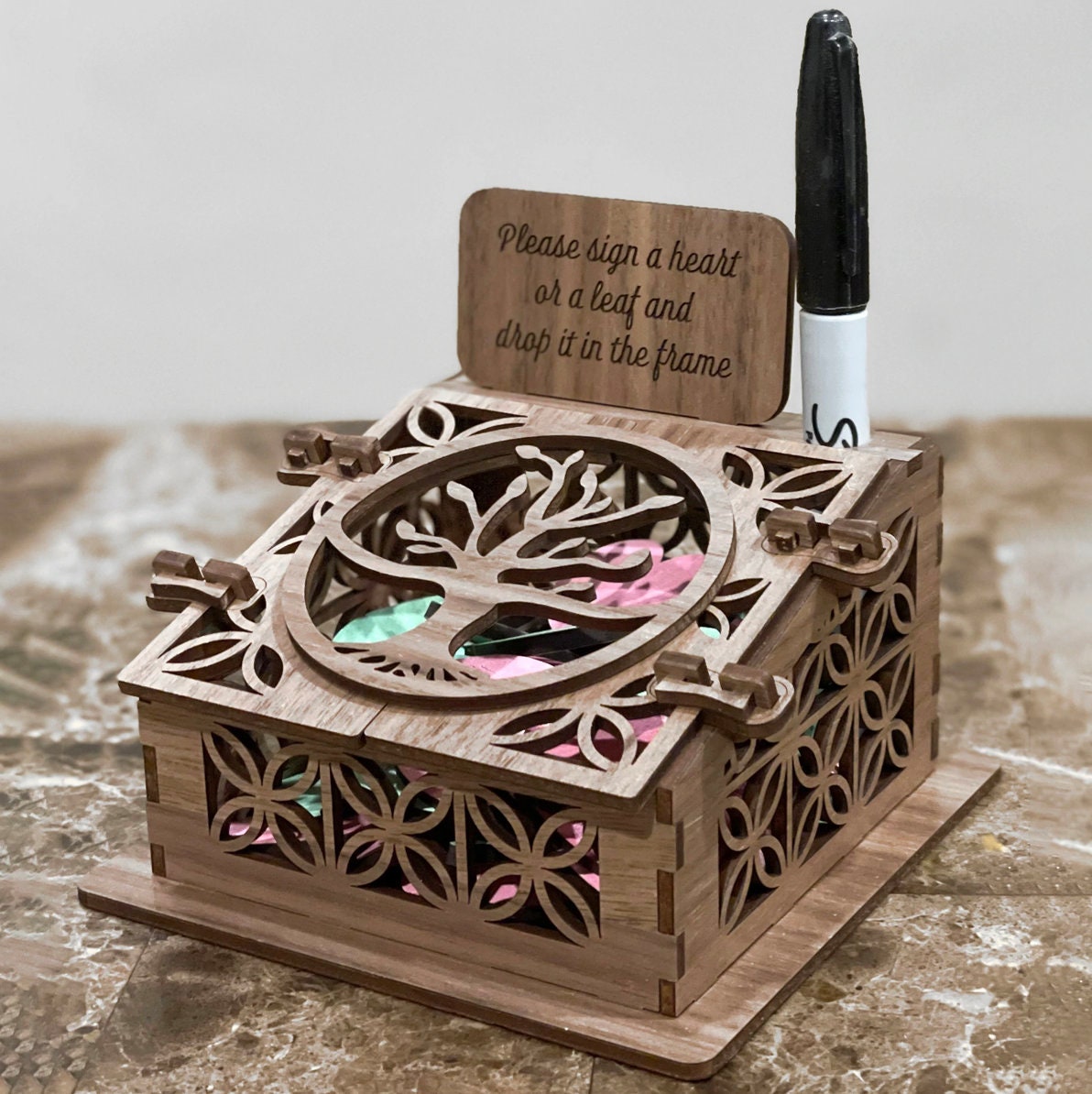 Tree of Life Decorative Box | Completed Size: 3.0 x 5.0 x 5.0 in | Assembly & Painting Required