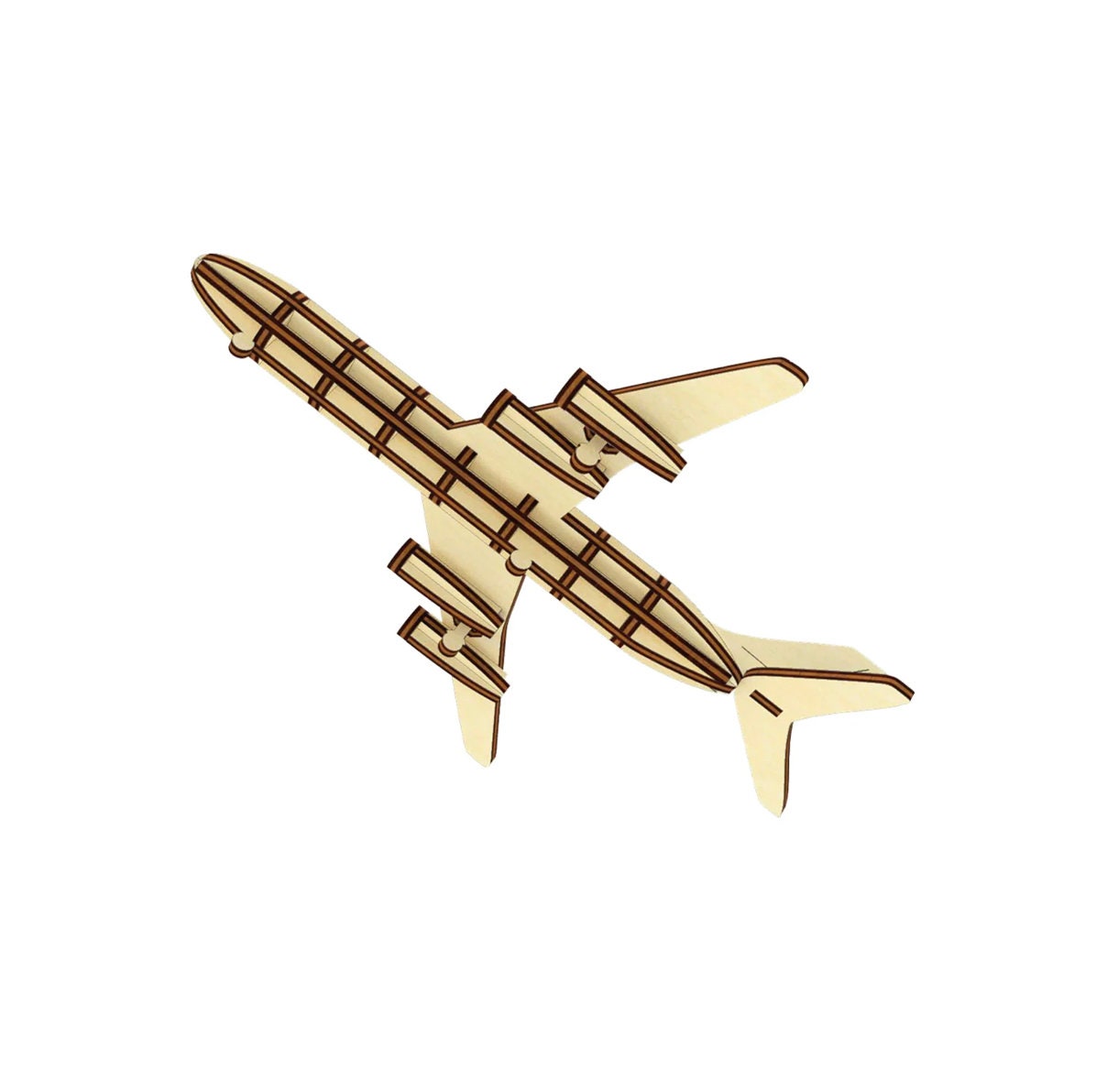 Commercial Airliner Plane Scale Model Kit | Completed Size: 1.83 x 7.54 x 6.71 in | Paint & Assembly Required