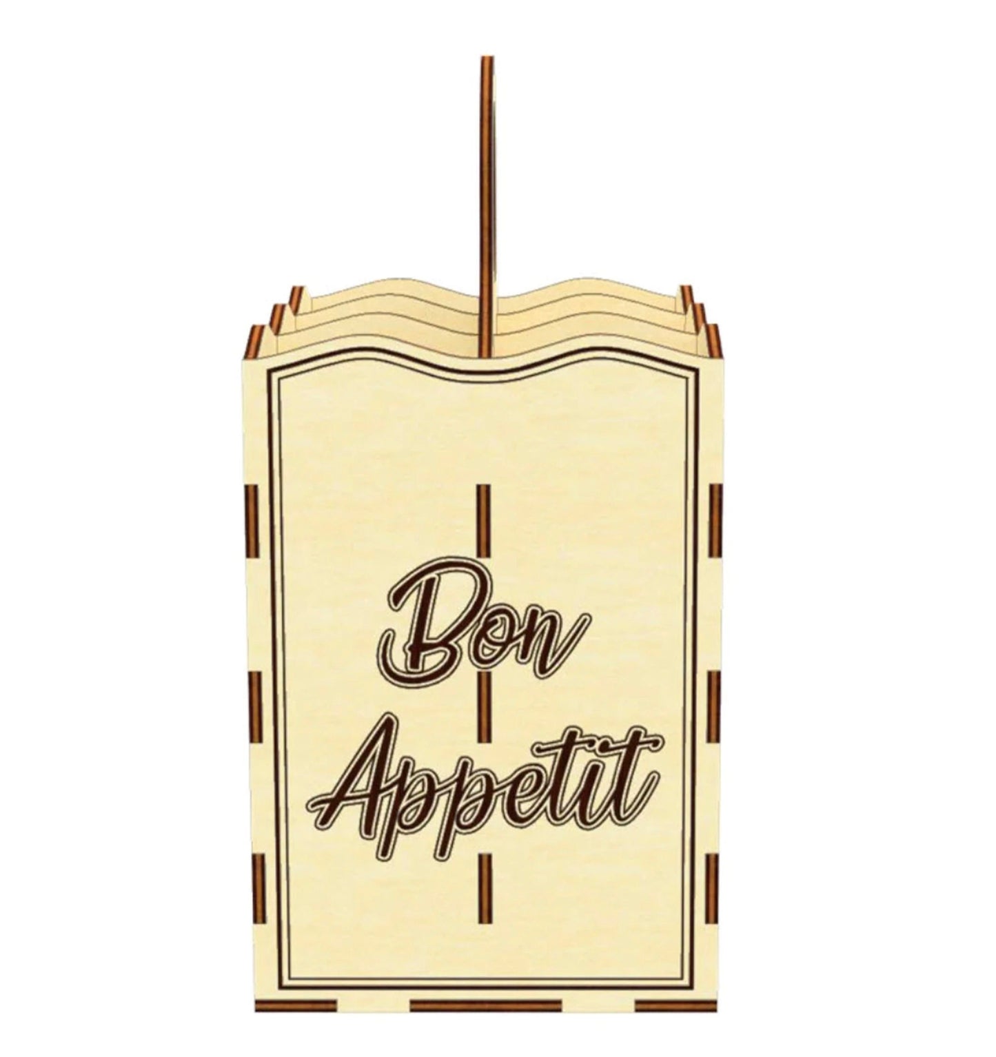Bon Appetit | Cutlery Carrying Box | Wood | DIY | Assembly Required
