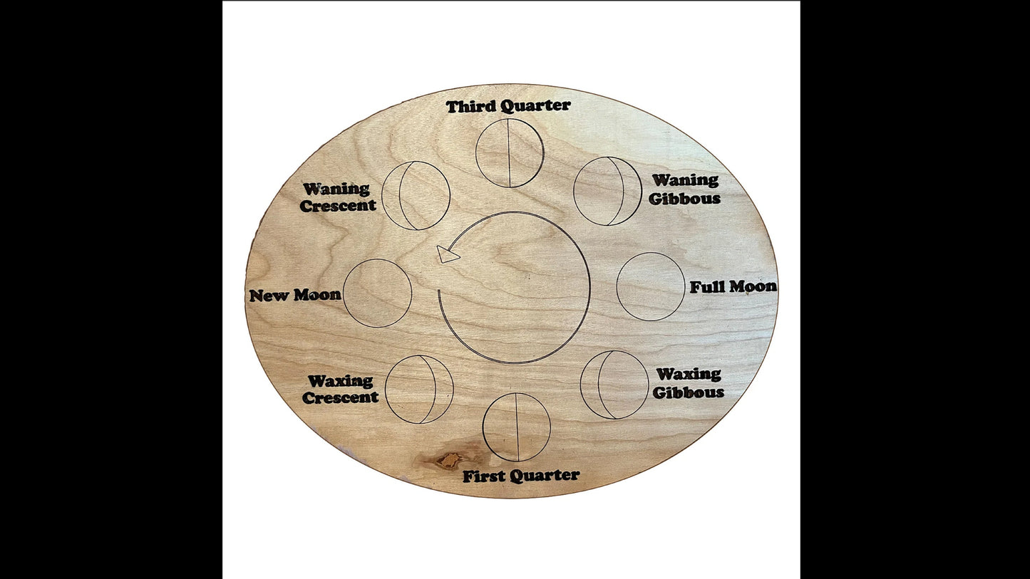 Moon Puzzle / Moon Phases Sign | Dimensions: 9.5 x 7.5 in. | Do It Yourself Project