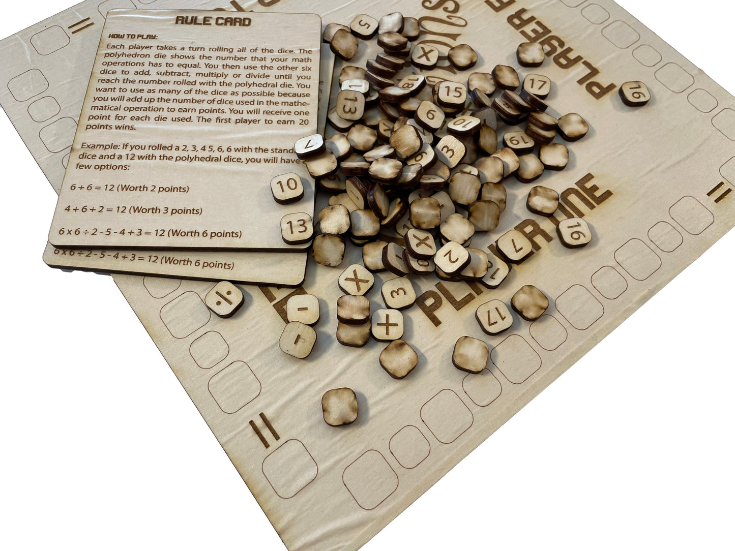 Dicey Operations Board Game | Early Mathematics Game | Basic Operations | One To Four Players | Wood