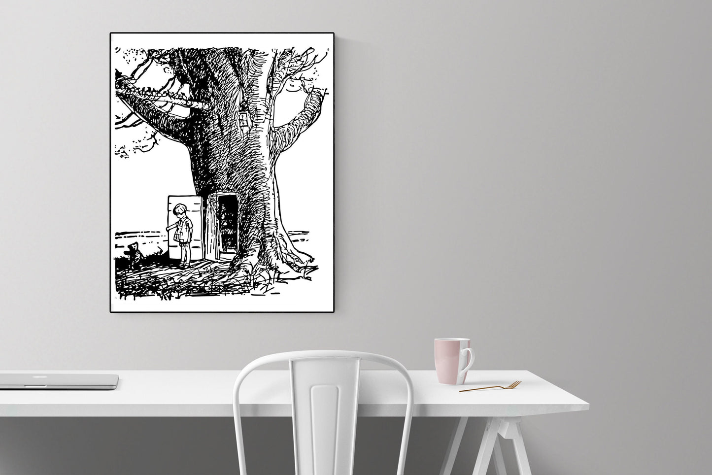Winnie the Pooh | Visiting Christopher Robin | AA Milne | Original Illustrations | Art Print