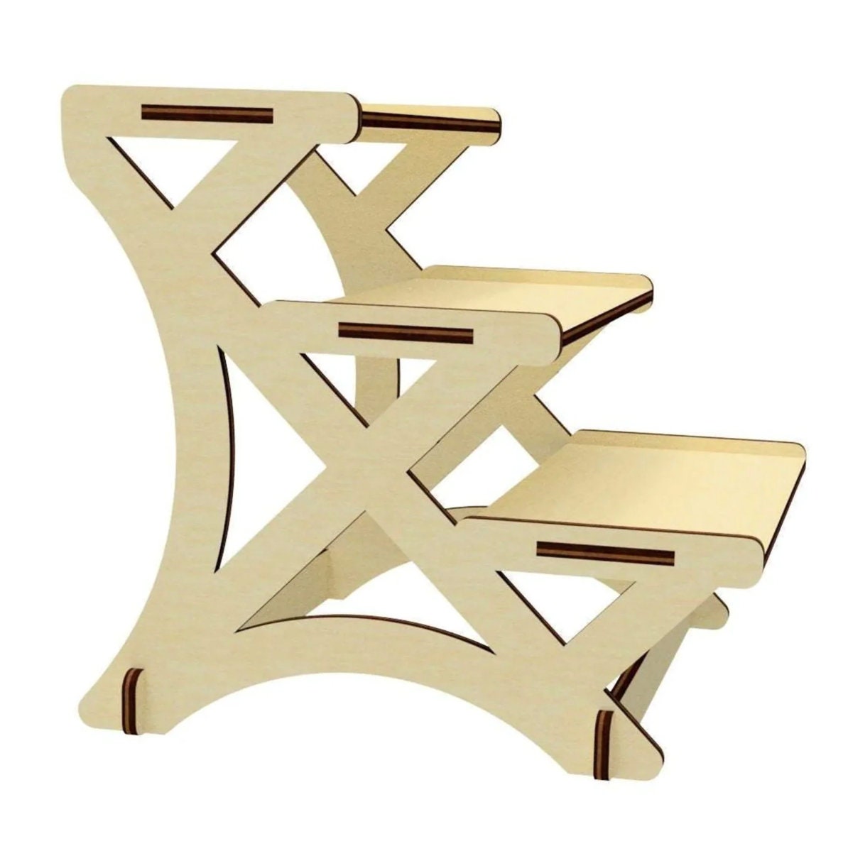 Tiered Tray Stand for Displaying Items | Completed Size: 7.8 x 7 x 7.1 In | Assembly Required