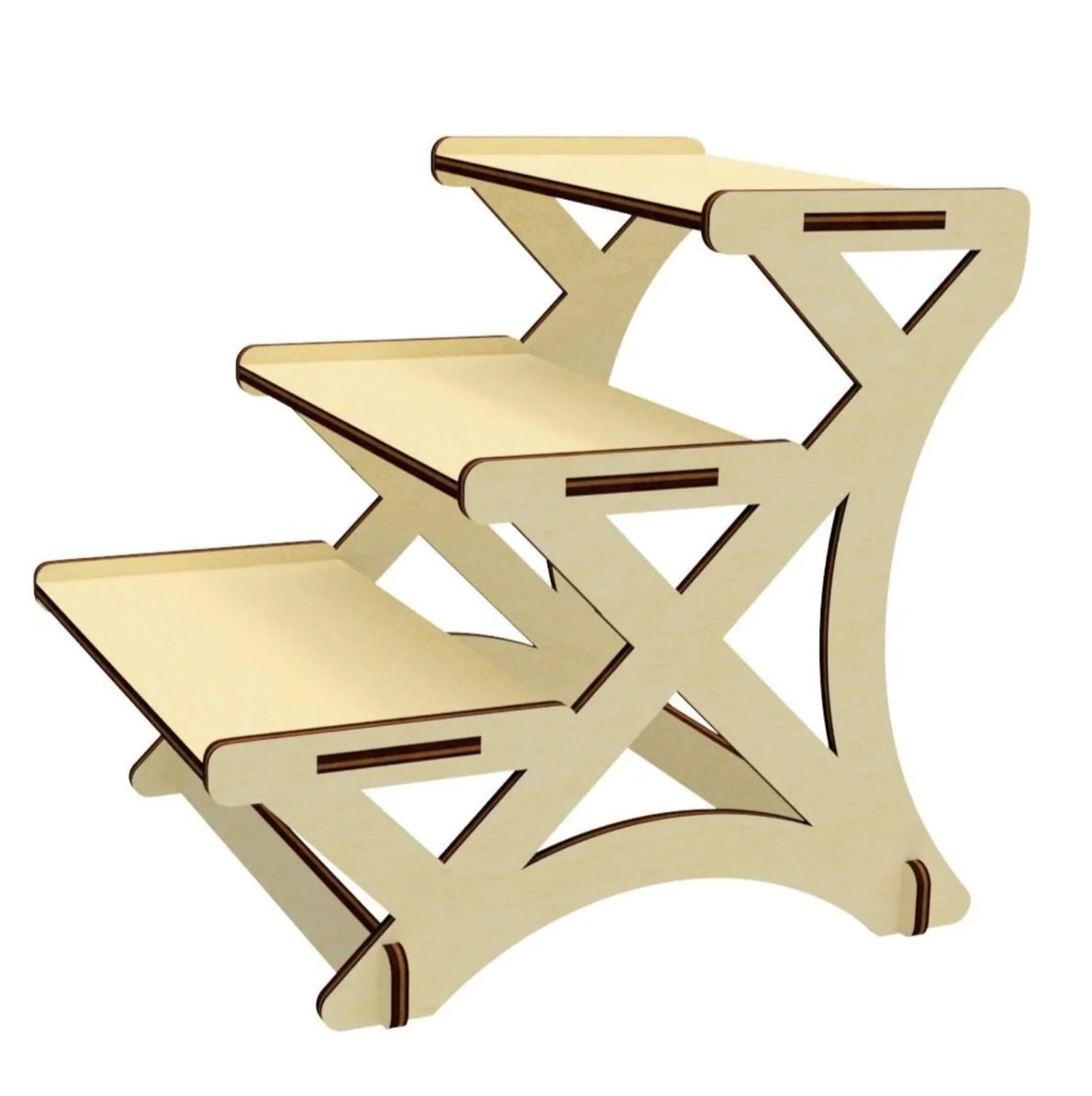 Tiered Tray Stand for Displaying Items | Completed Size: 7.8 x 7 x 7.1 In | Assembly Required