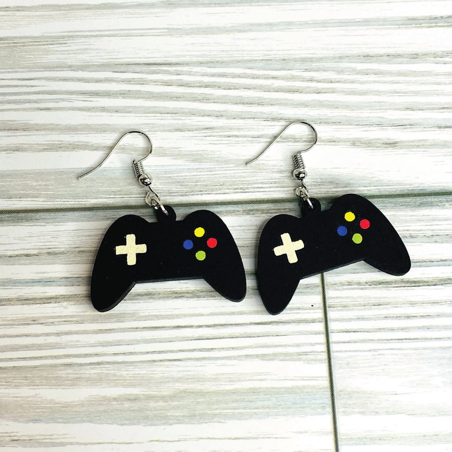 Video Game Controller Player Gamer Earrings | Requires Painting