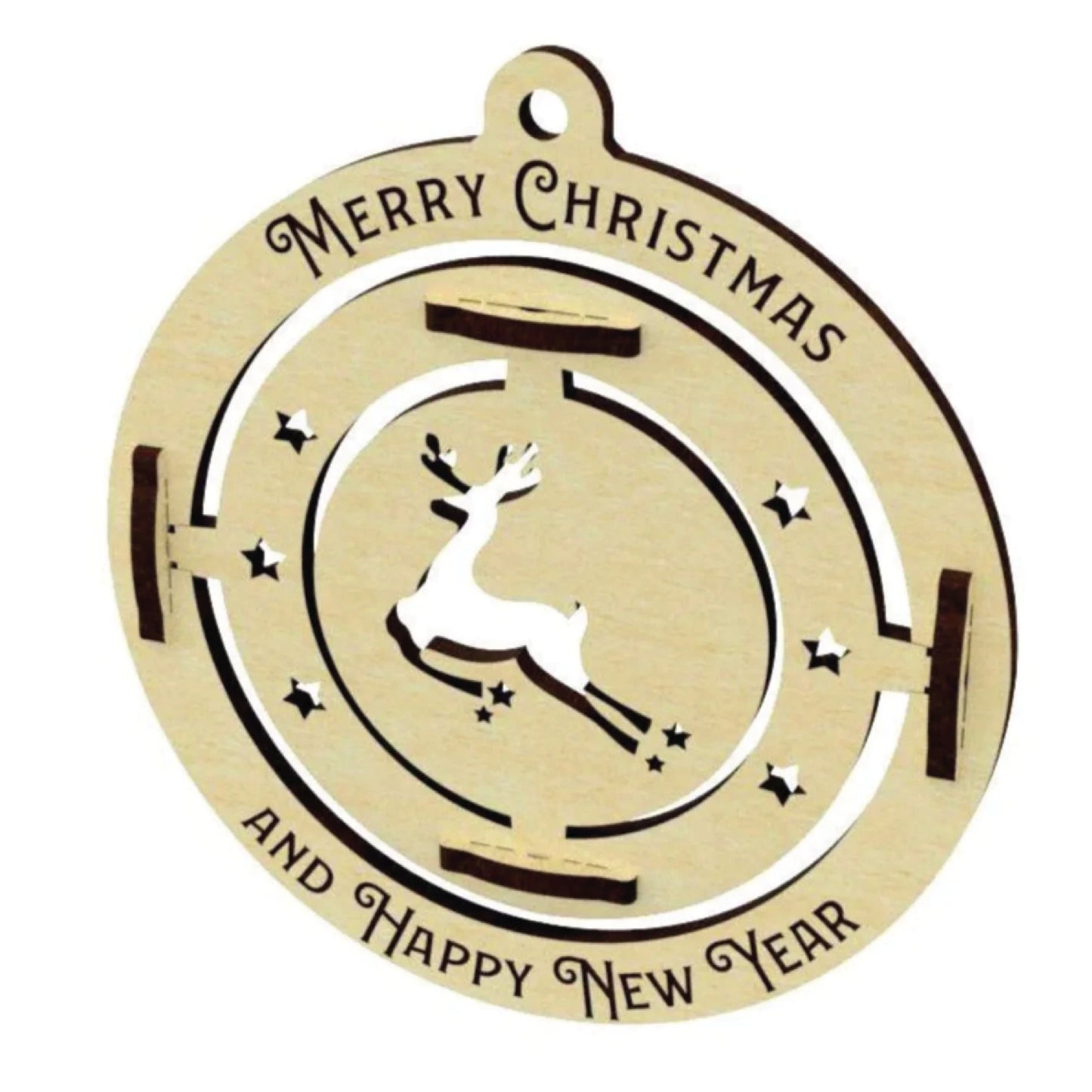 Merry Christmas Ornament | Deer | Gyroscope | Gift | Christmas Tree