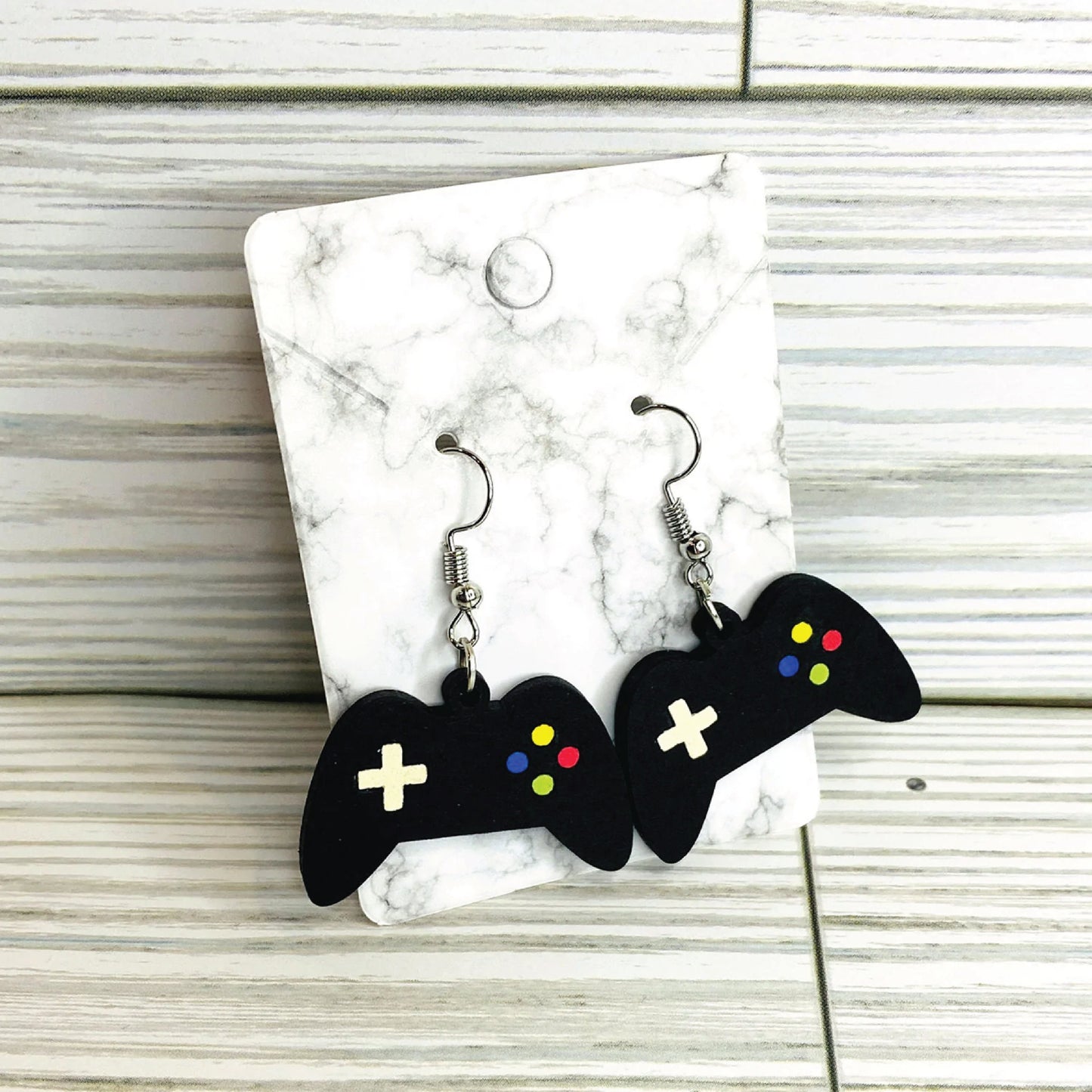 Video Game Controller Player Gamer Earrings | Requires Painting