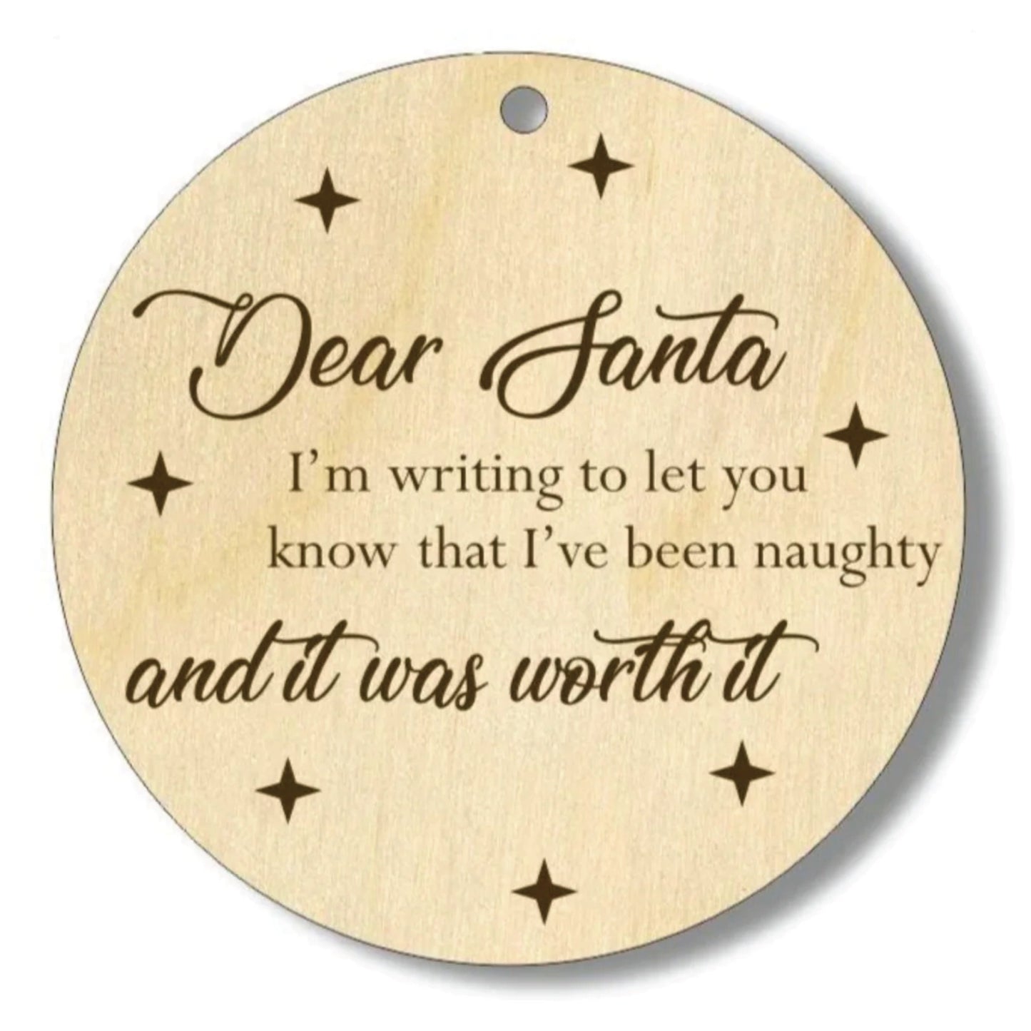 Custom Made With Quotes Ornaments | Santa Claus | Fun Humor | Gift | Present Tag | Christmas Tree Ornament