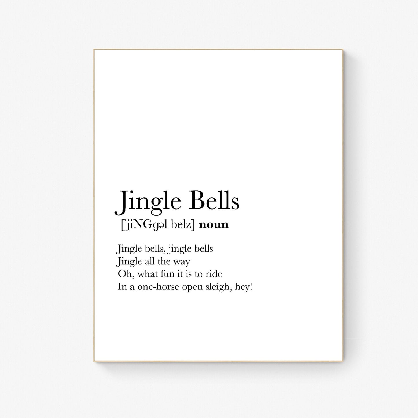 Jingle Bells | Classic Christmas Lyrics | Music Art Print