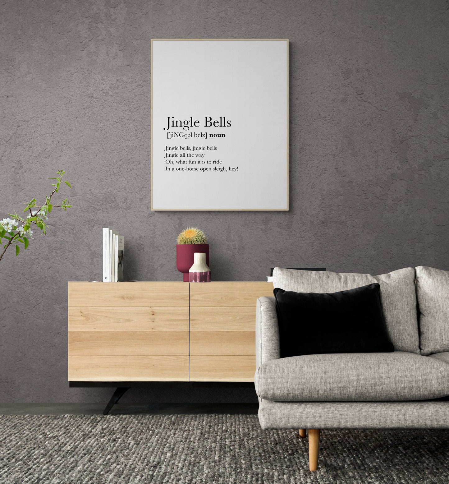 Jingle Bells | Classic Christmas Lyrics | Music Art Print