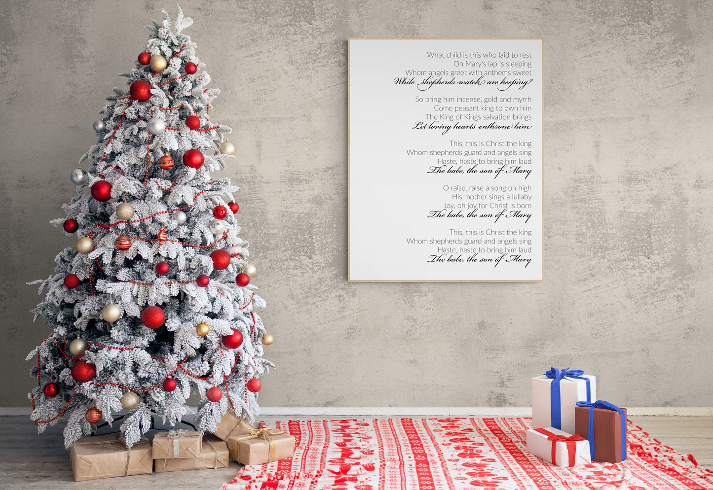 What Child Is This | Worship | Christmas Lyrics | Gospel Hymn | Christian Music Art Print