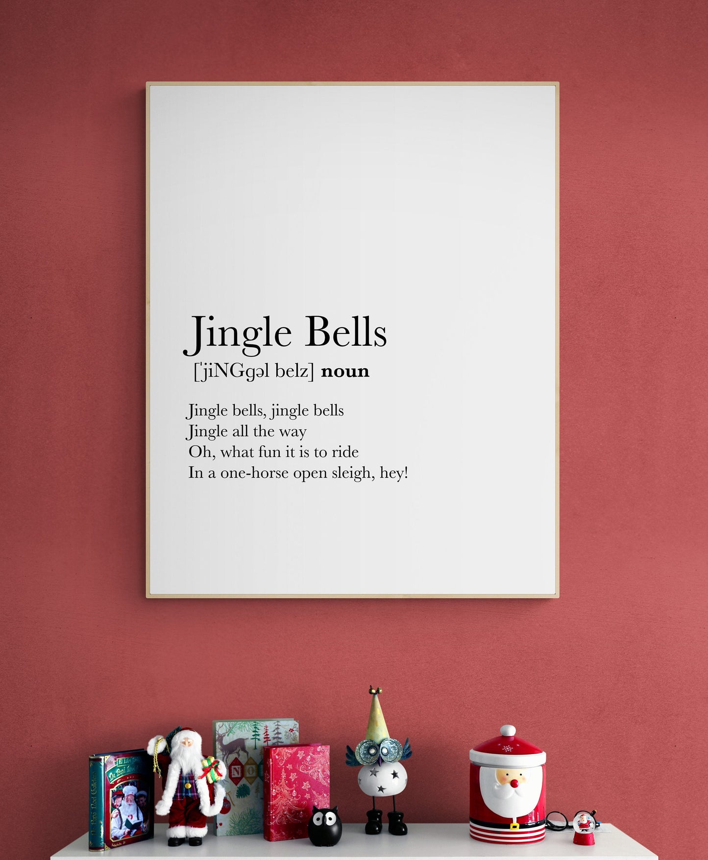 Jingle Bells | Classic Christmas Lyrics | Music Art Print