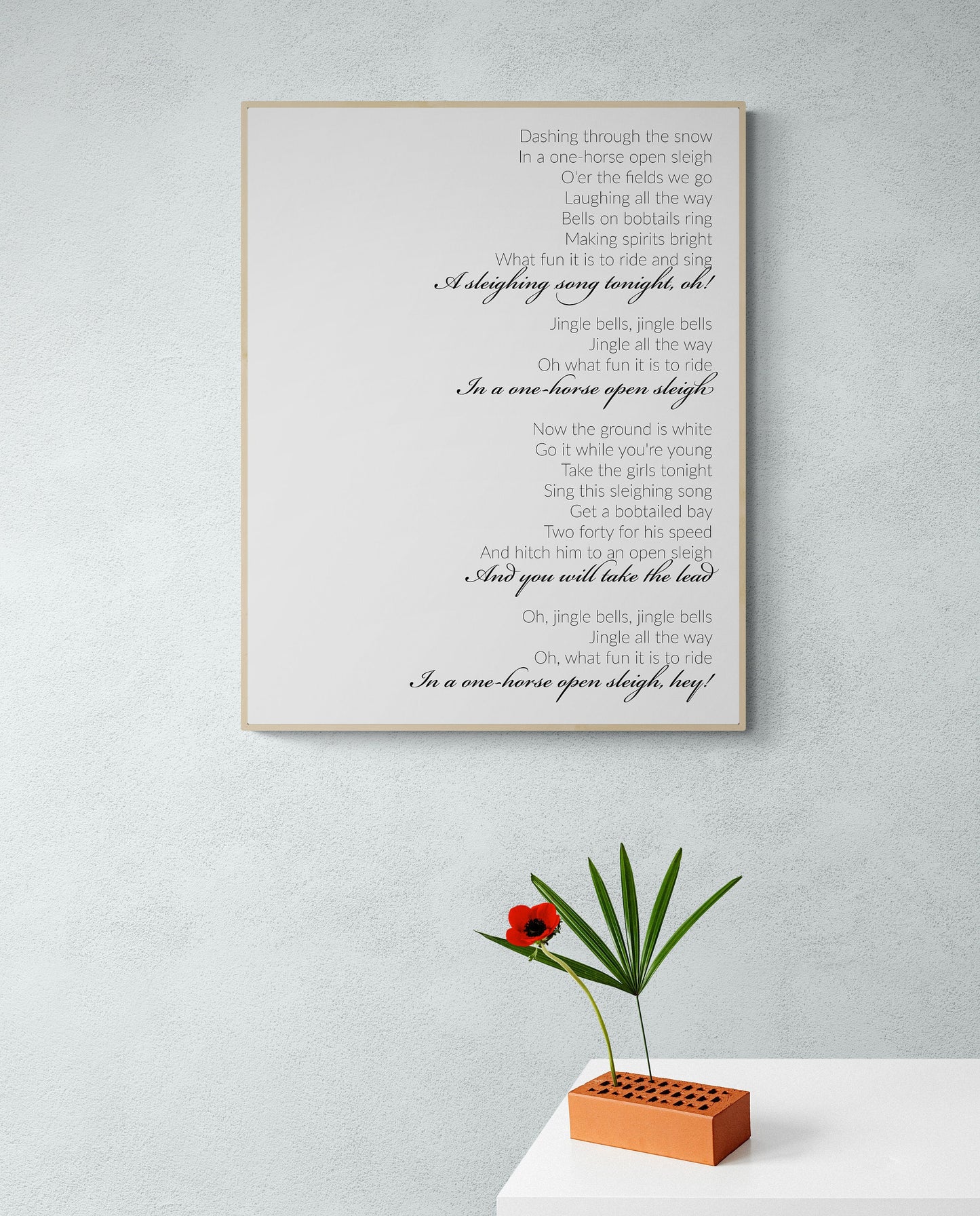 Jingle Bells | Classic Christmas Lyrics | Music Art Print