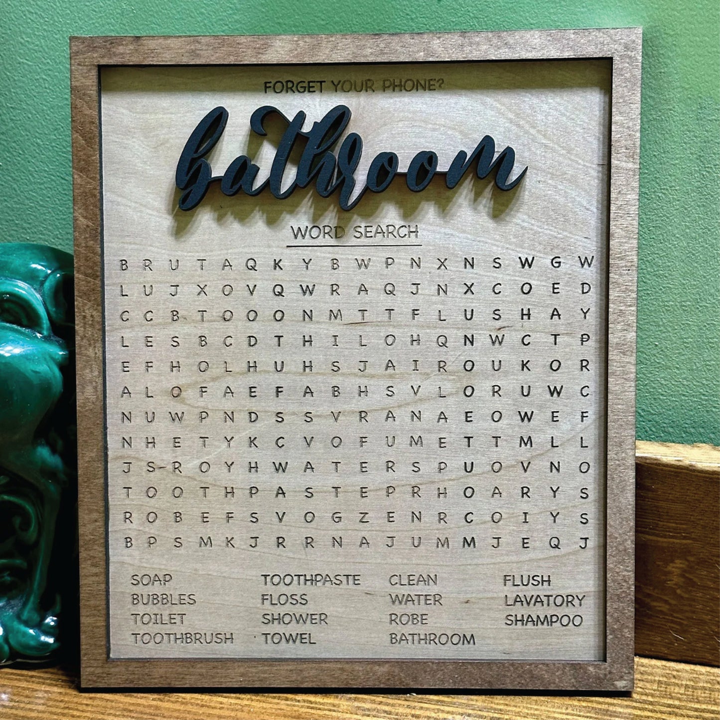 Bathroom Word Search | Bathroom | Farmhouse | DIY Paint And Assembly | Wall Sign