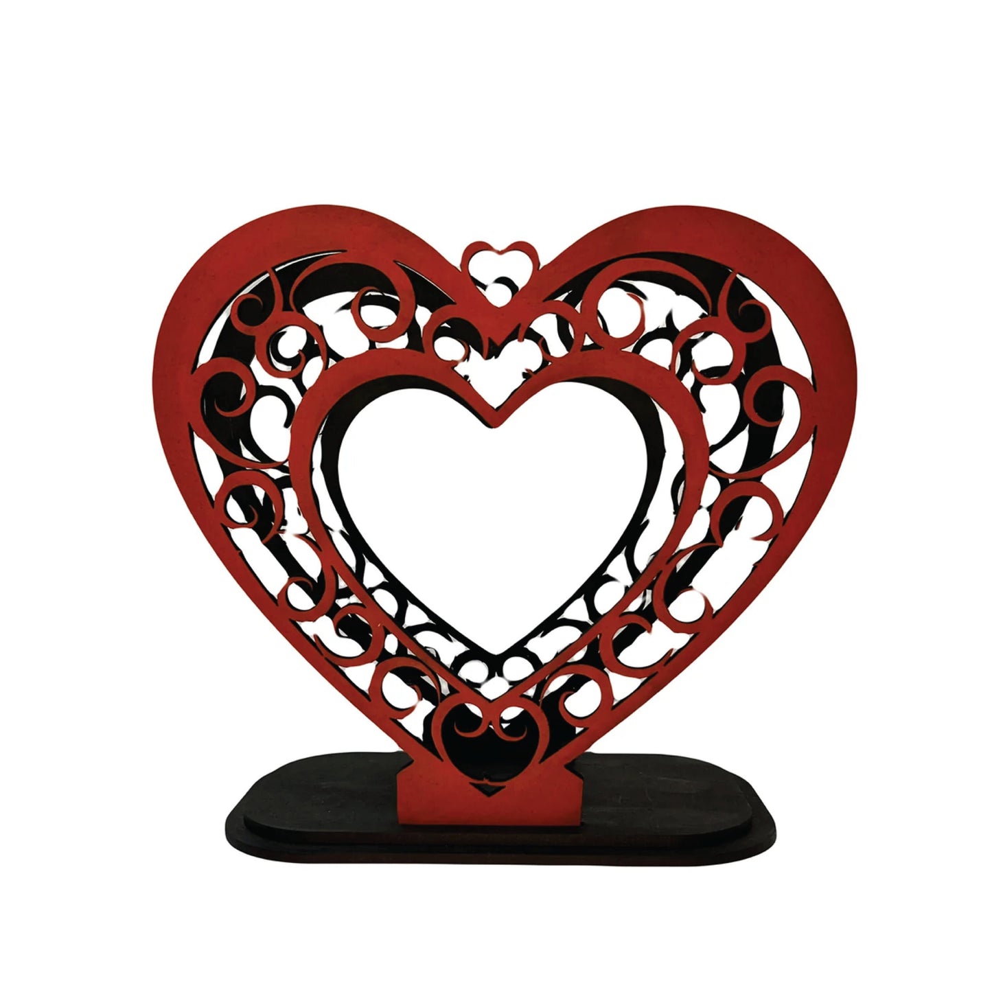 Valentine's Day Napkin Holder | Custom Party Table Decorations | Wood Luxury Couple's Placement