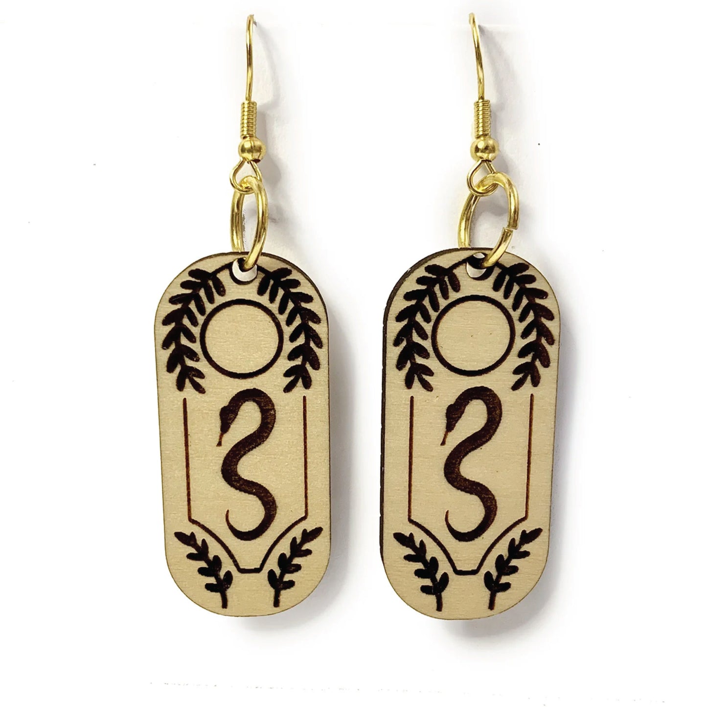 Snake Plant | Moon | Laurel | Dangle Earrings | Dangle Earring