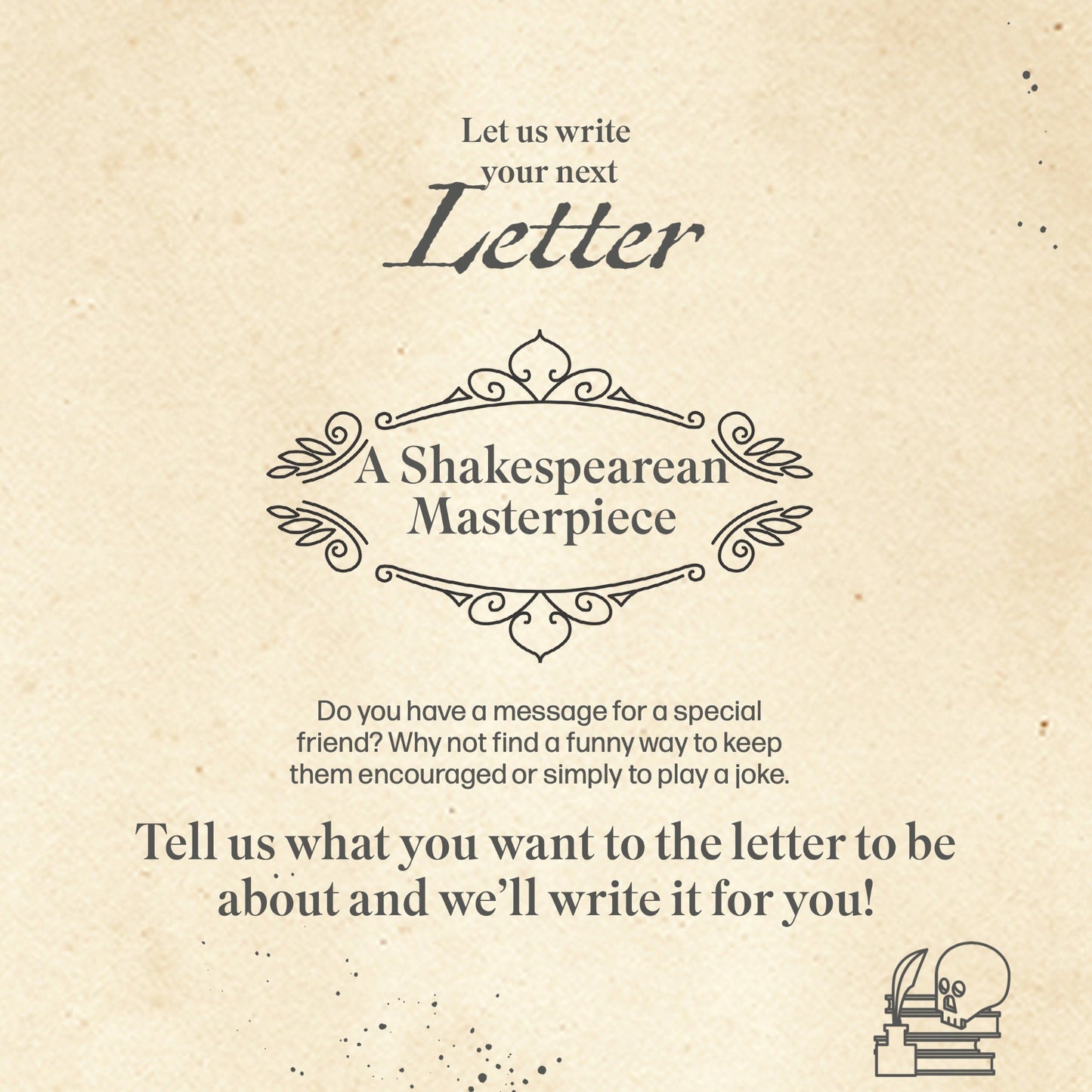 Thou Art a Jester | Custom Humorous Shakespearean Letter to Thy Friend - Printable Digital Download