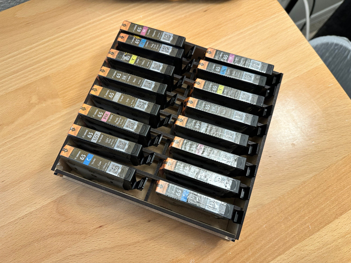 CLI-65 Ink Storage Caddy | Holds Up to 16 Ink Cartridges | Canon Pro-200 | Some Assembly Required