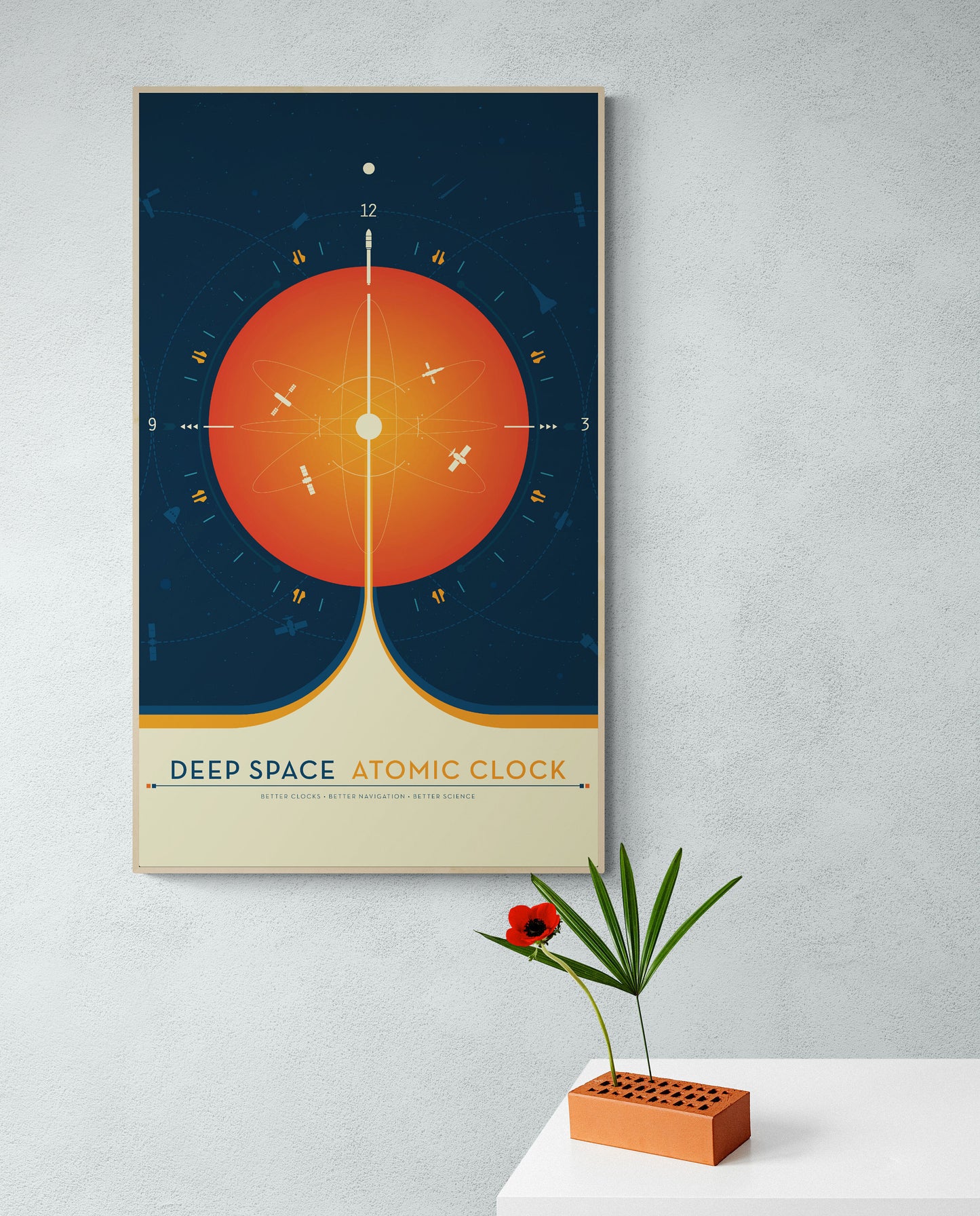 Deep Space Atomic Clock | JPL | Moon | Mars | Sun | Sol NASA Art Print