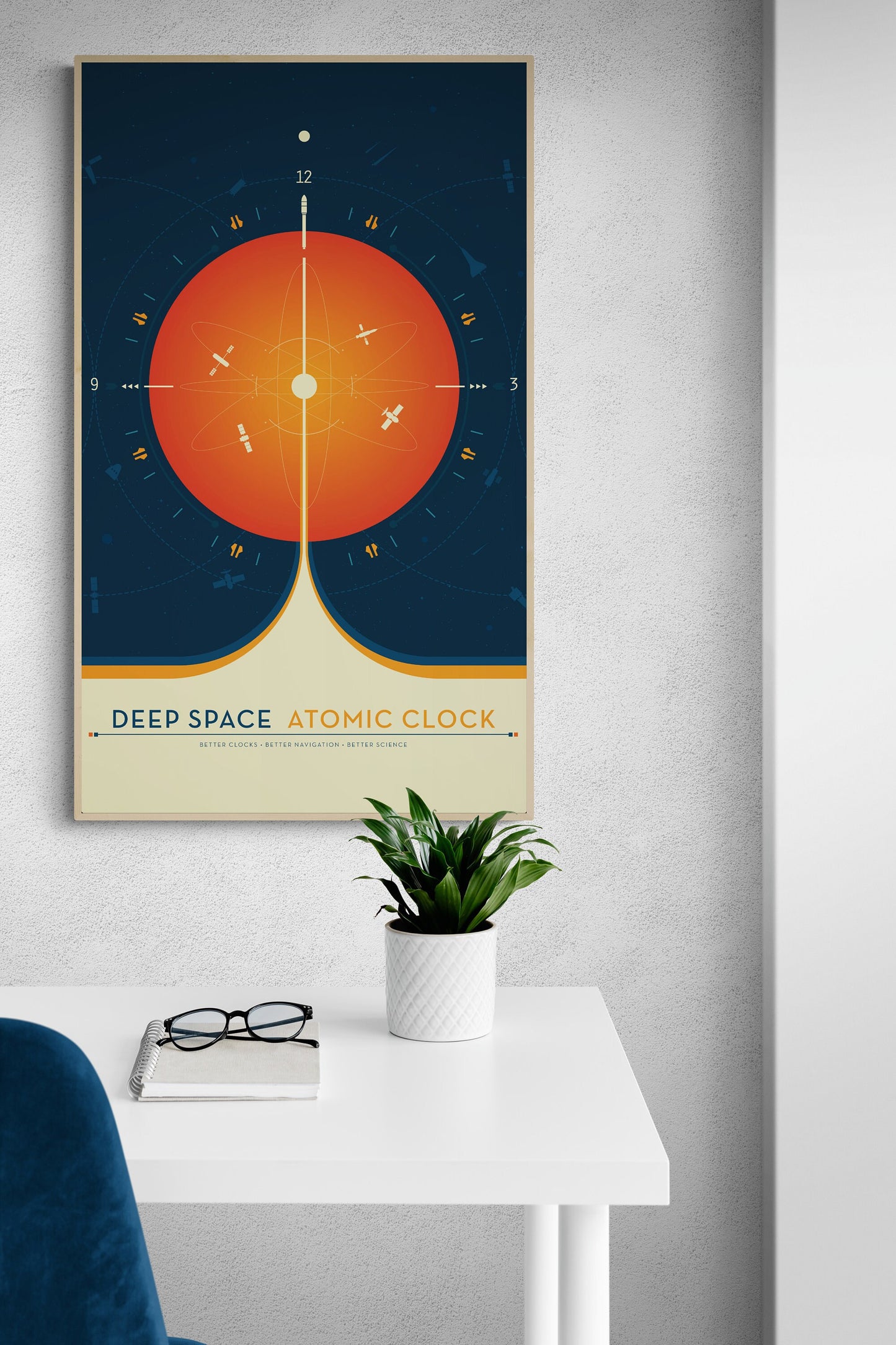 Deep Space Atomic Clock | JPL | Moon | Mars | Sun | Sol NASA Art Print