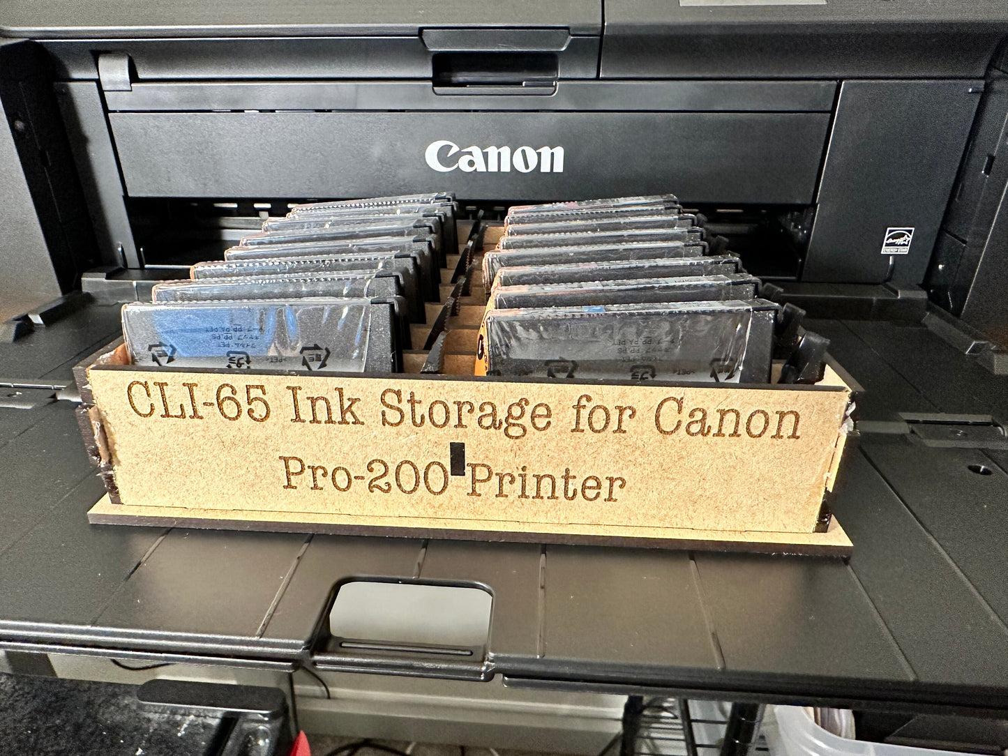 CLI-65 Ink Storage Caddy | Holds Up to 16 Ink Cartridges | Canon Pro-200 | Some Assembly Required