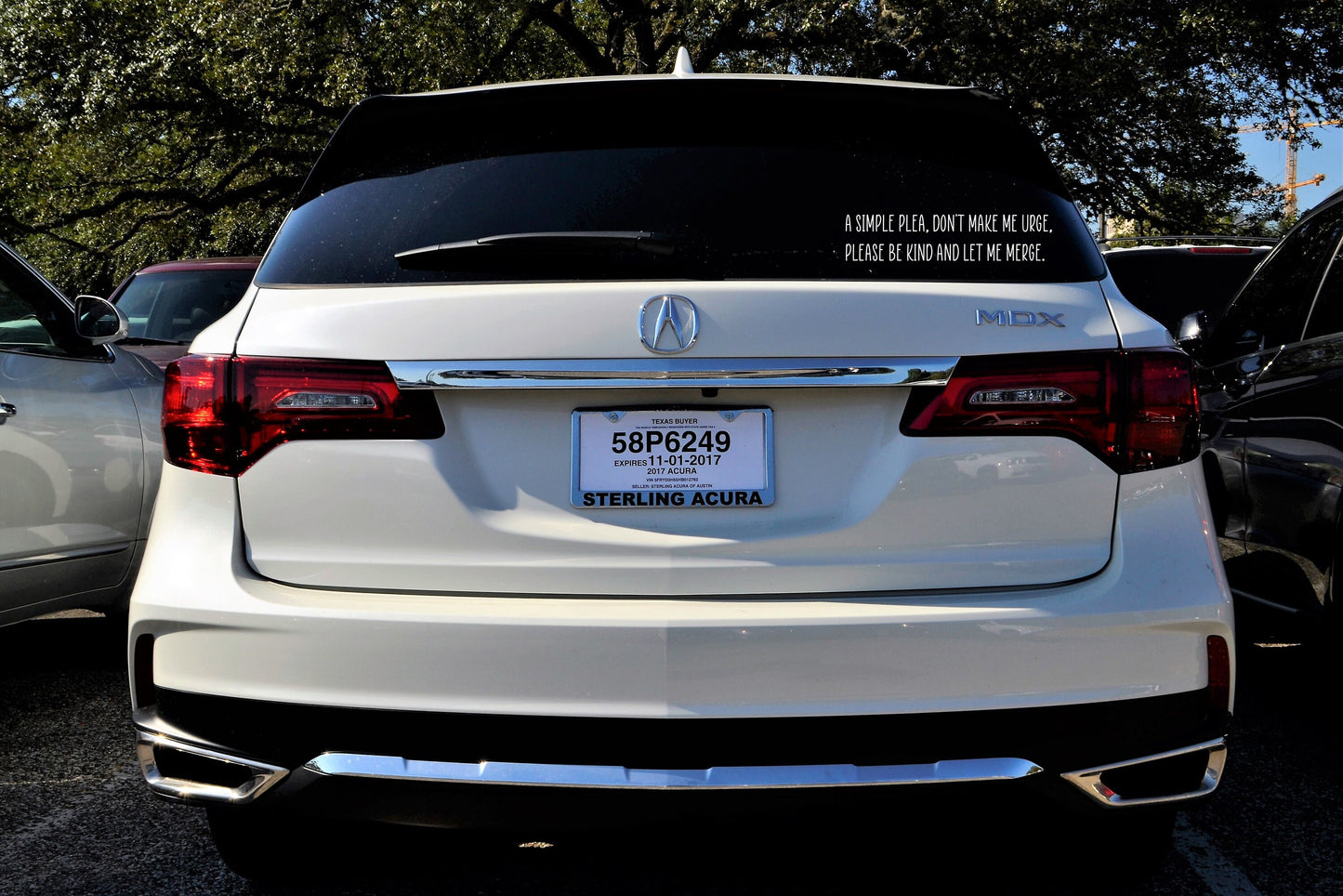 A Simple Plea, Don't Make Me Urge, Please Be Kind And Let Me Merge | Vinyl Car Decal | Family | Humor | Funny | Car | Van | Vinyl Sticker